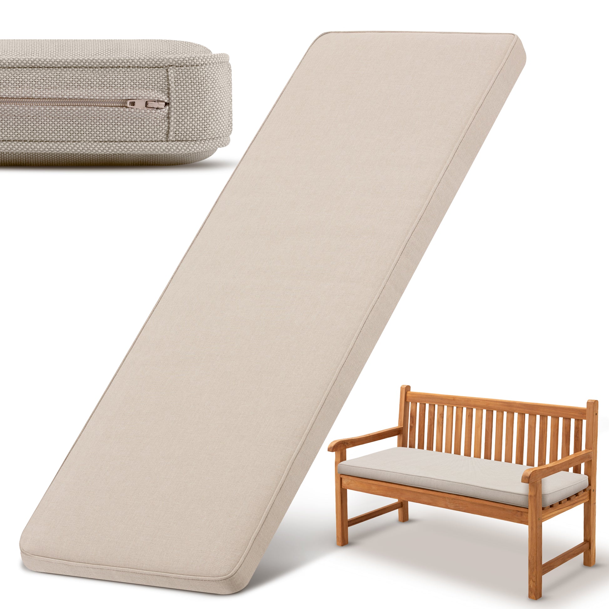 Beautissu 100% Wasserdicht Outdoor Gartenbank Sitzkissen 5 cm dick – B