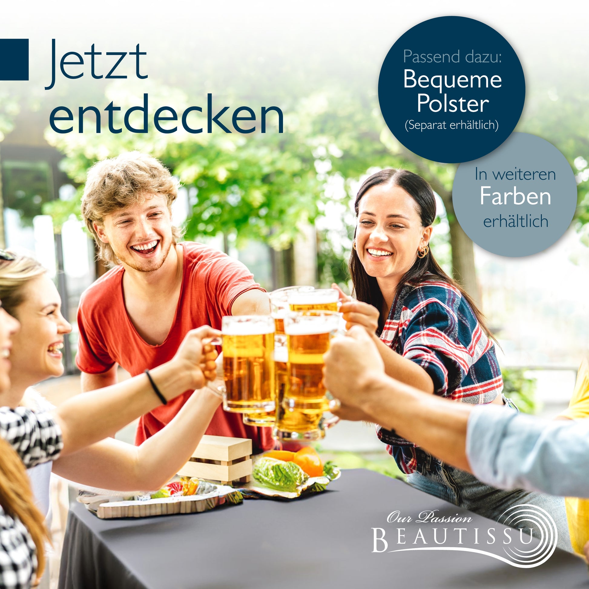 Beautissu 3tlg. Premium Hussen für Bierzeltgarnitur 200x50/70 cm – Bie