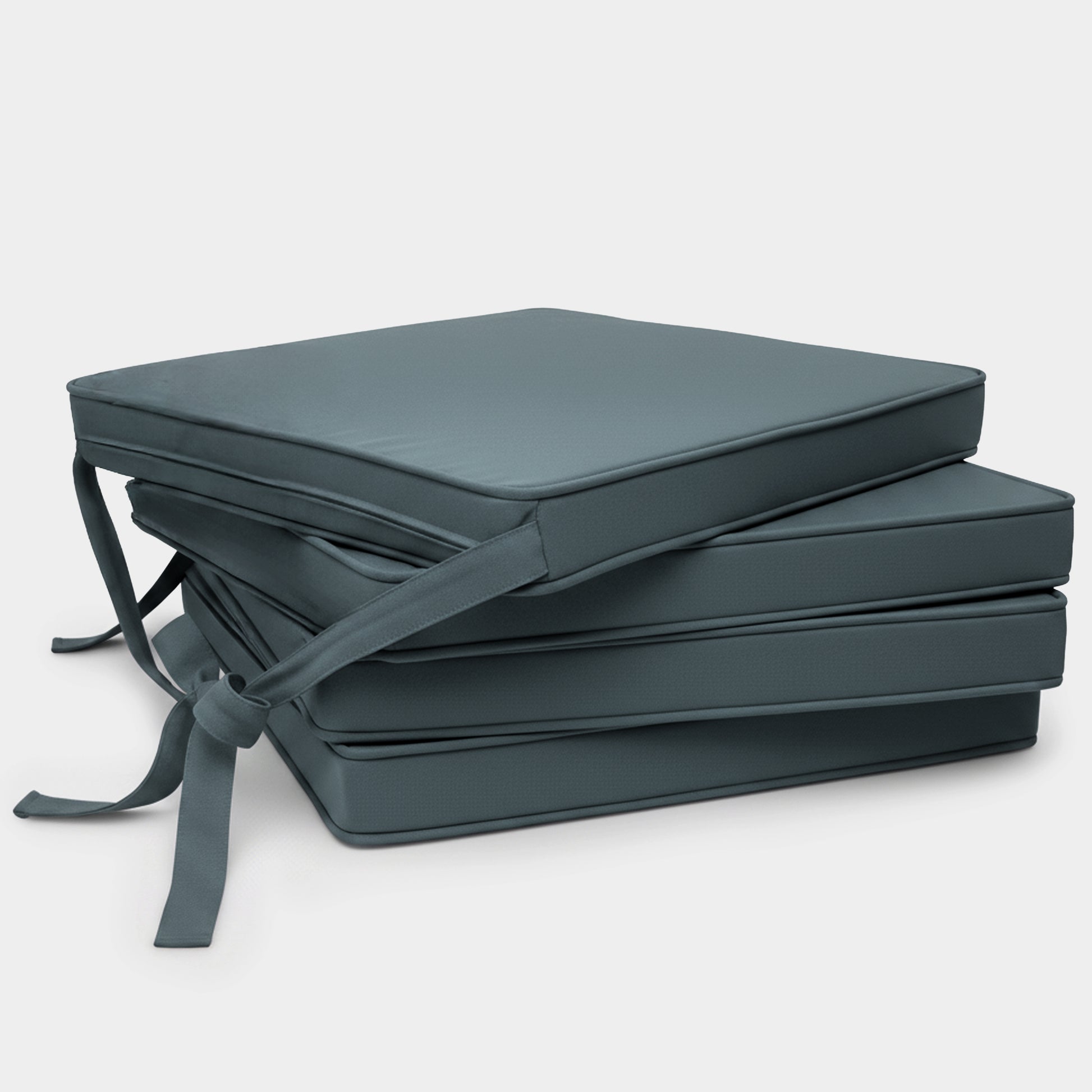 Beautissu Sitzkissen mit Bändern & Reißverschluss 45×40 cm – Stuhlkiss