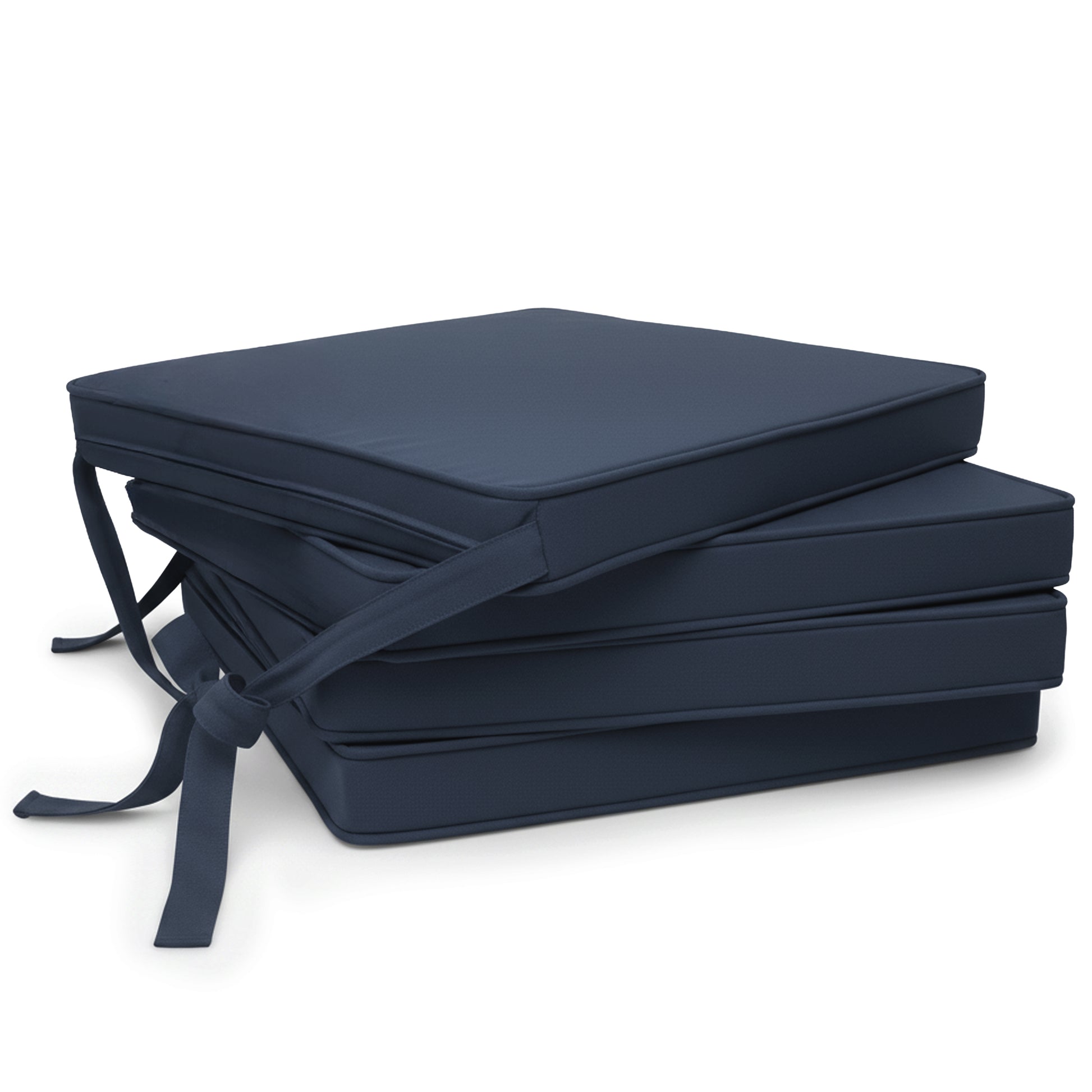 Beautissu Sitzkissen mit Bändern & Reißverschluss 45×40 cm – Stuhlkiss