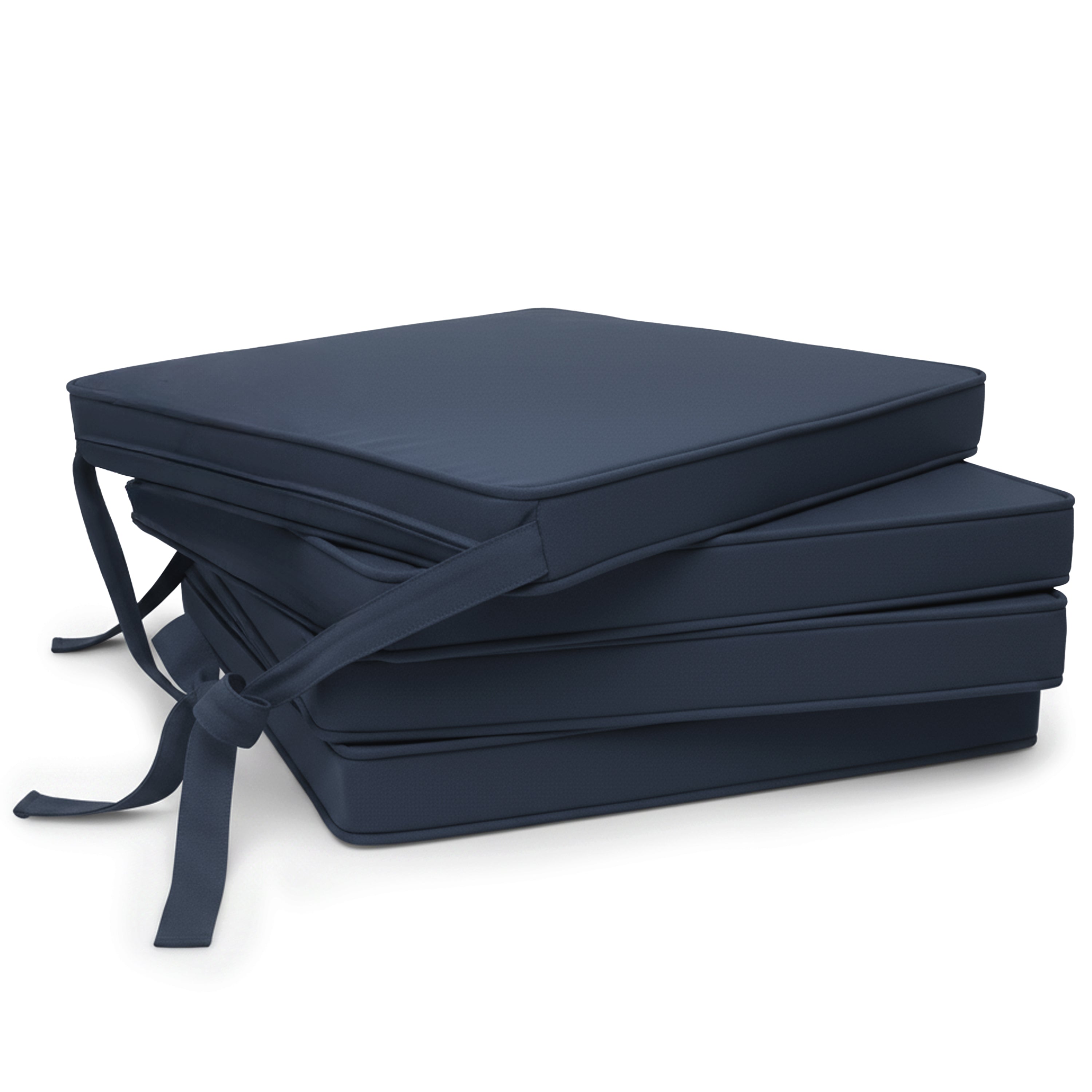 Beautissu Sitzkissen mit Bändern & Reißverschluss 45×40 cm – Stuhlkiss