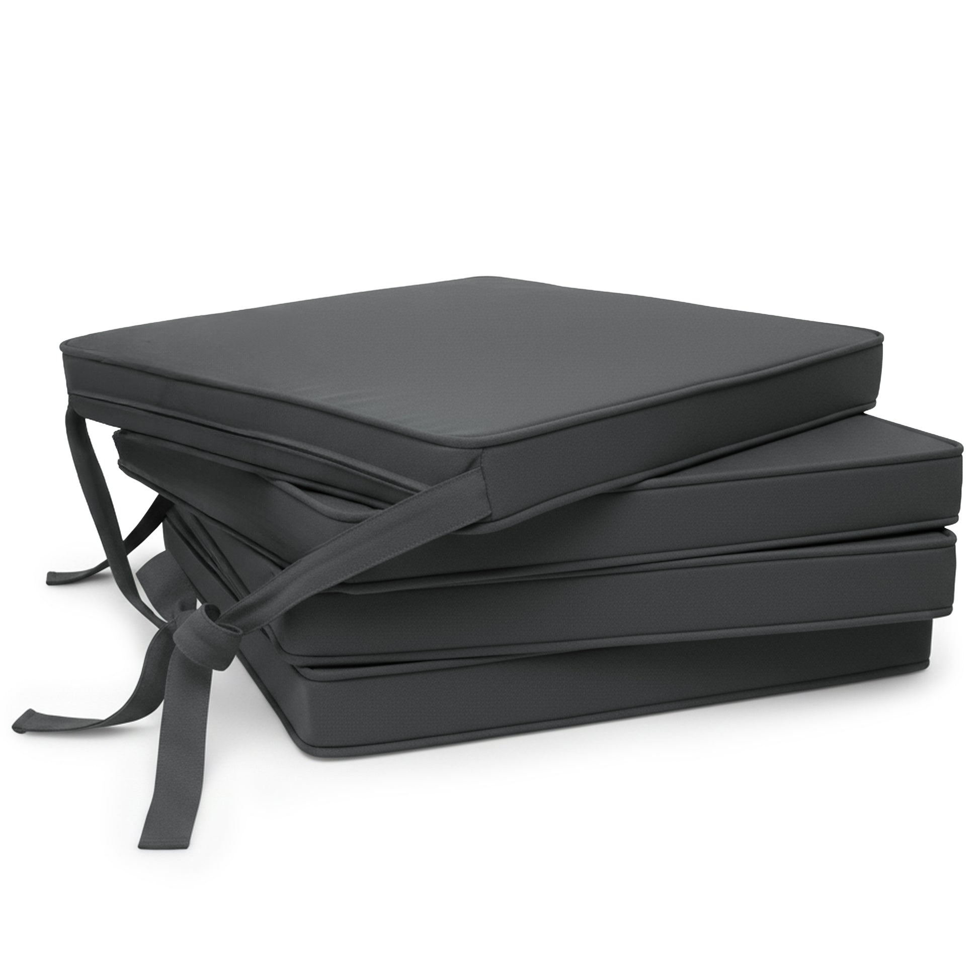 Beautissu Sitzkissen mit Bändern & Reißverschluss 45×40 cm – Stuhlkiss