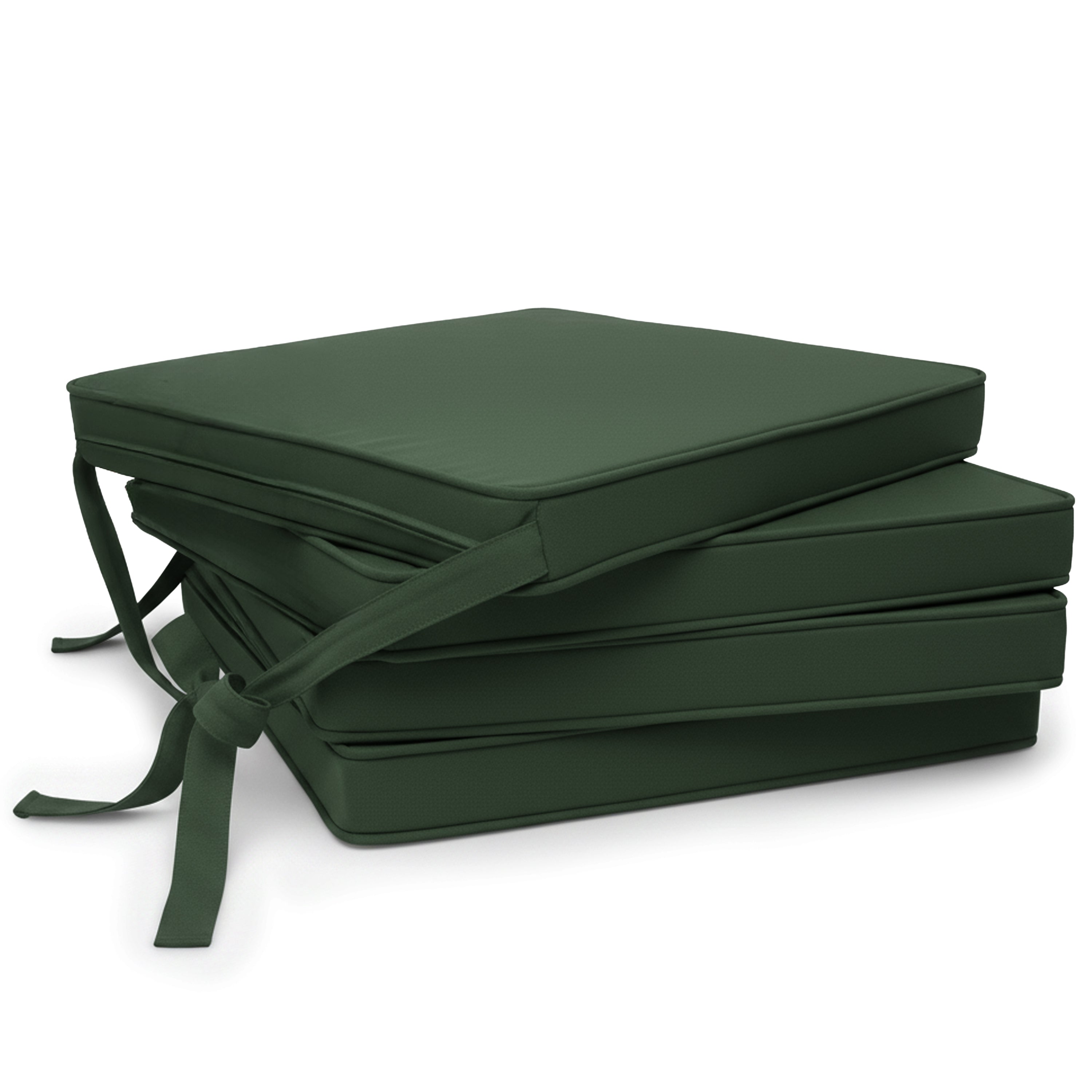 Beautissu Sitzkissen mit Bändern & Reißverschluss 45×40 cm – Stuhlkiss