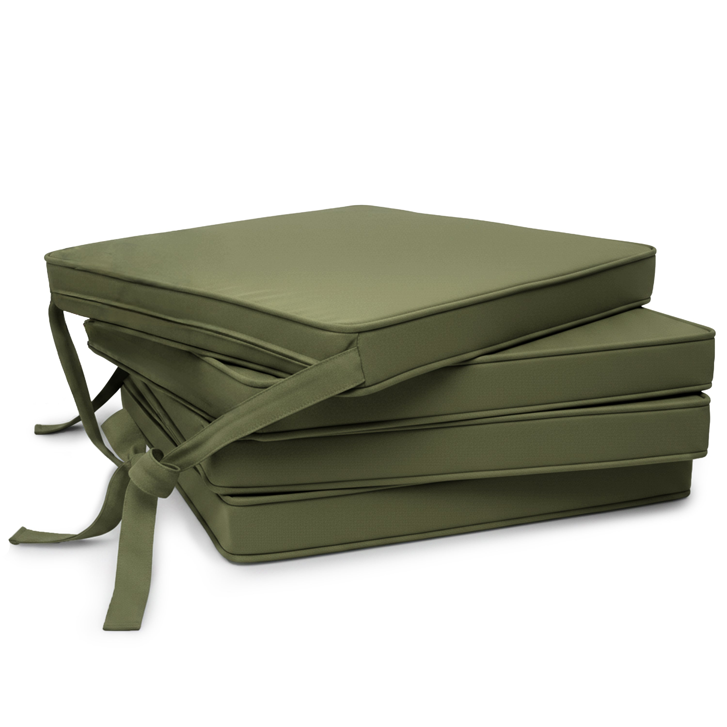 Beautissu Sitzkissen mit Bändern & Reißverschluss 45×40 cm – Stuhlkiss