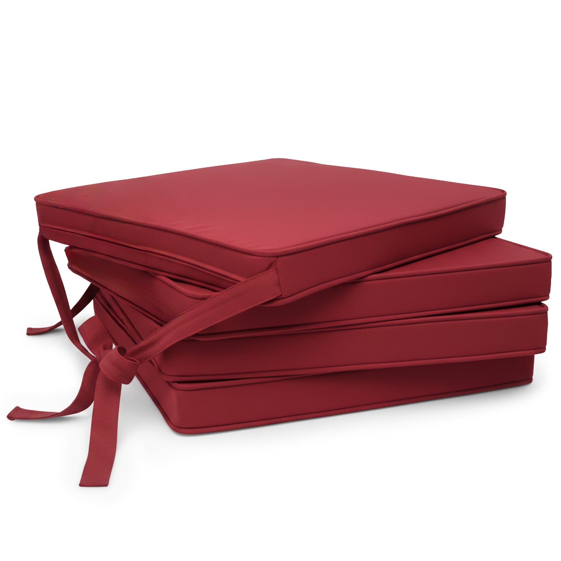 Beautissu Sitzkissen mit Bändern & Reißverschluss 45×40 cm – Stuhlkiss