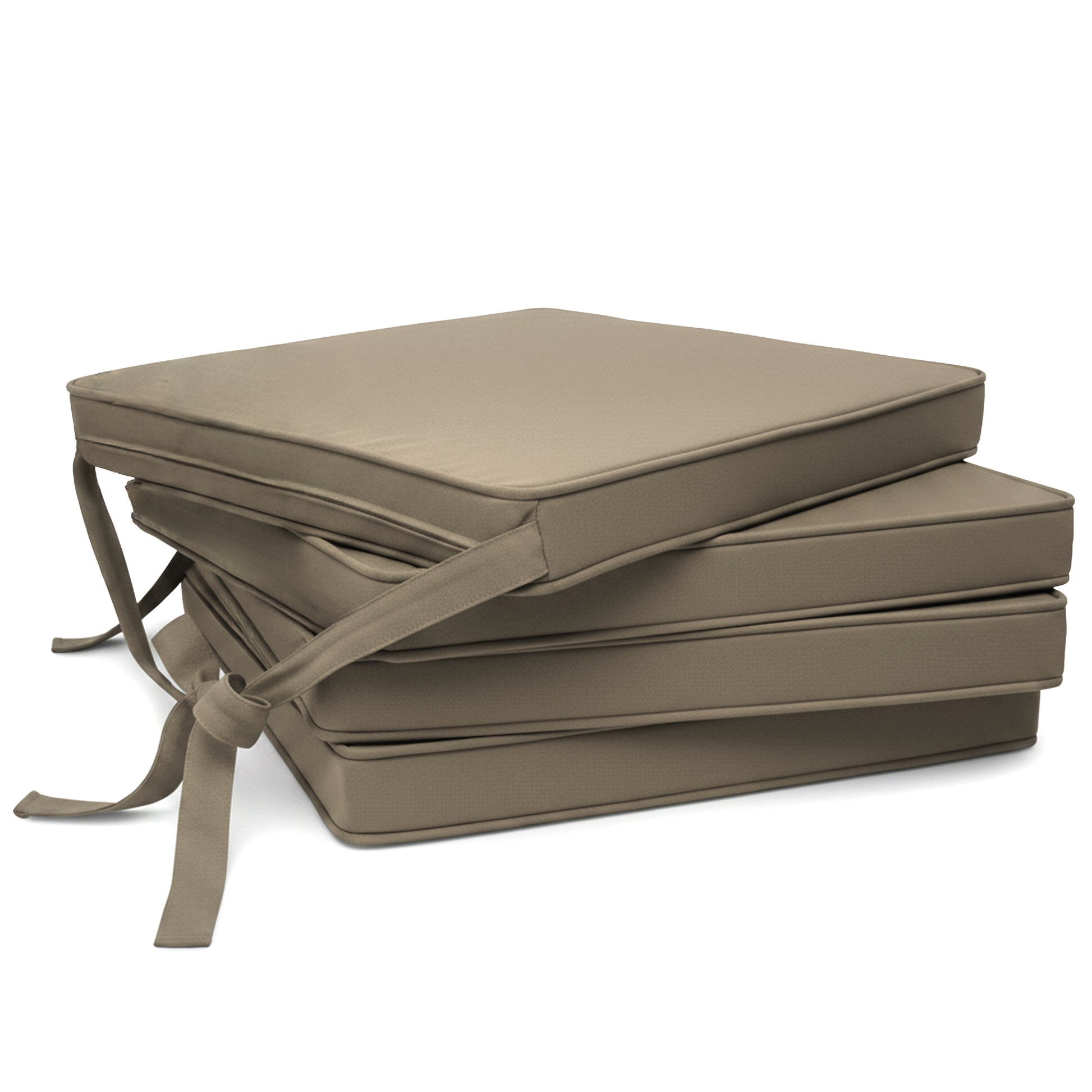 Beautissu Sitzkissen mit Bändern & Reißverschluss 45×40 cm – Stuhlkiss