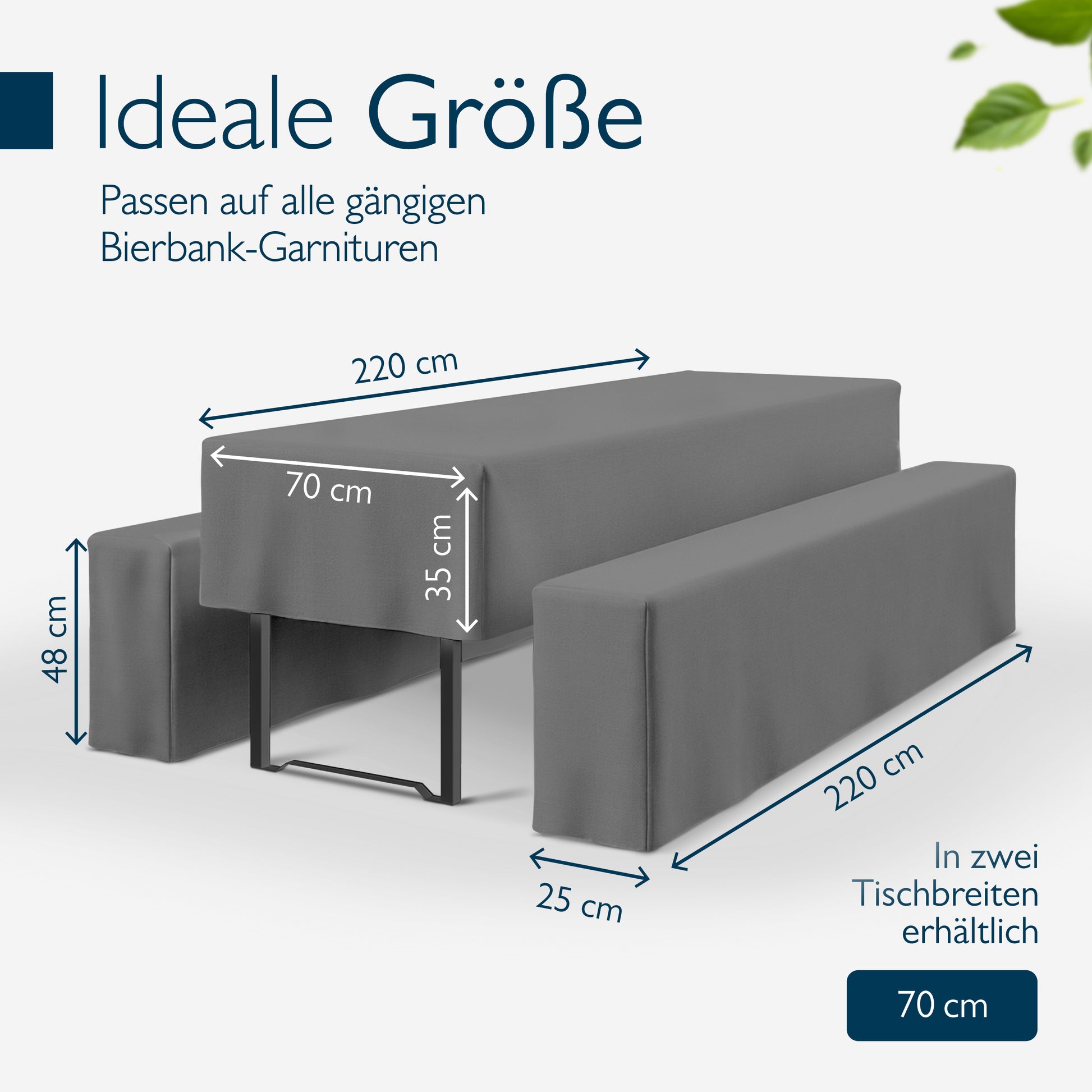 Beautissu 3tlg. Premium Hussen für Bierzeltgarnitur 200x50/70 cm – Bie