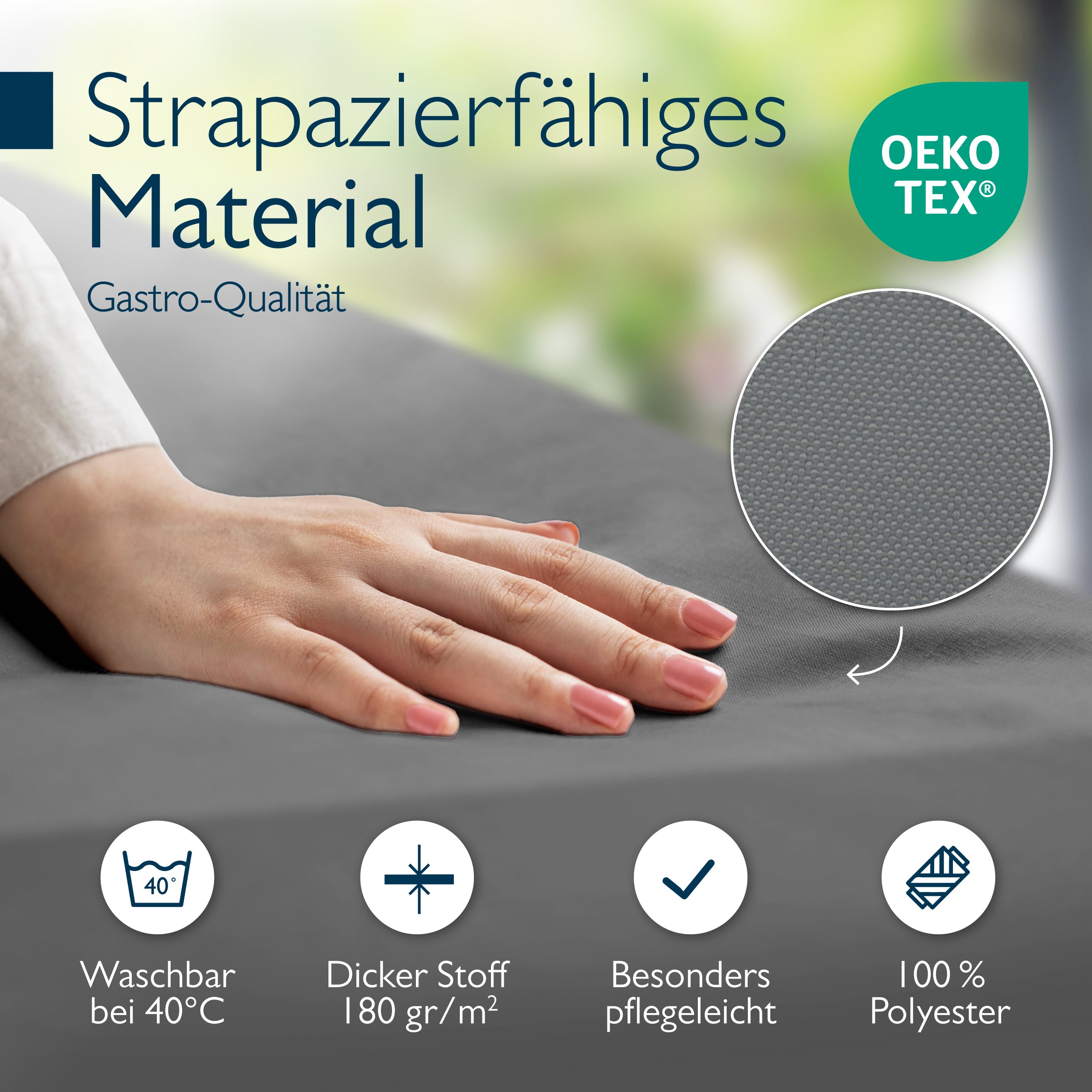 Beautissu 3tlg. Premium Hussen für Bierzeltgarnitur 200x50/70 cm – Bie