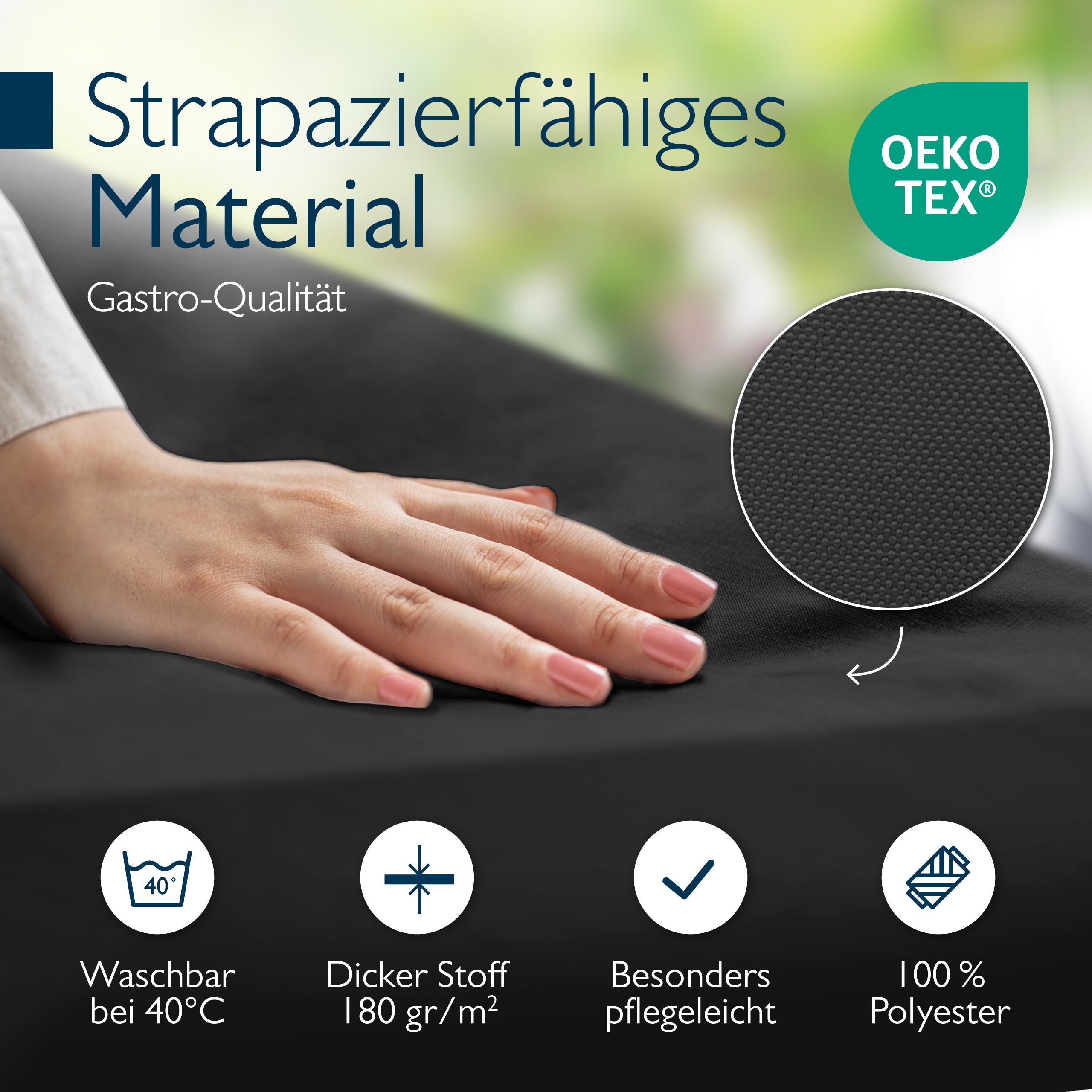 Beautissu 3tlg. Premium Hussen für Bierzeltgarnitur 200x50/70 cm – Bie