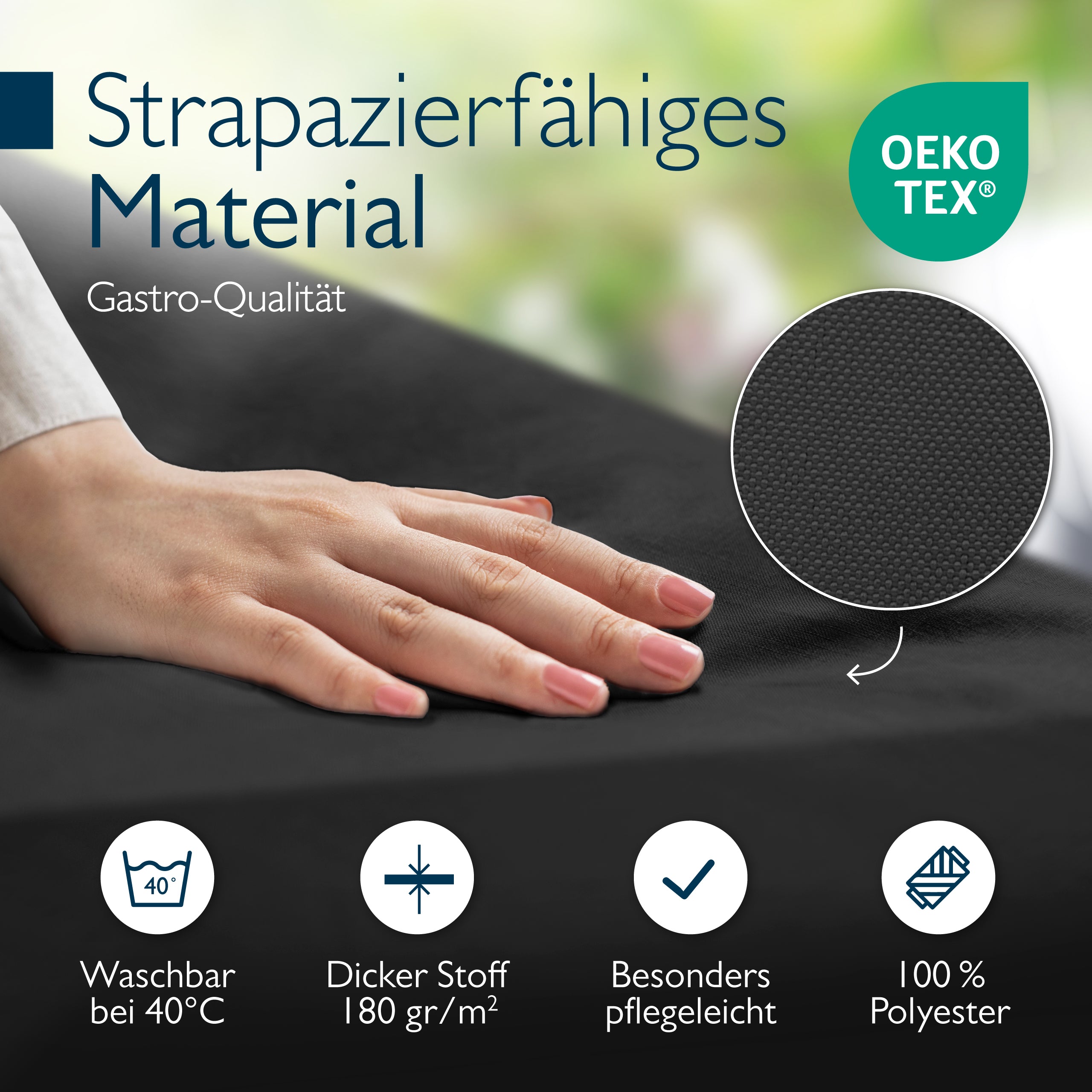 Beautissu 3tlg. Premium Hussen für Bierzeltgarnitur 200x50/70 cm – Bie