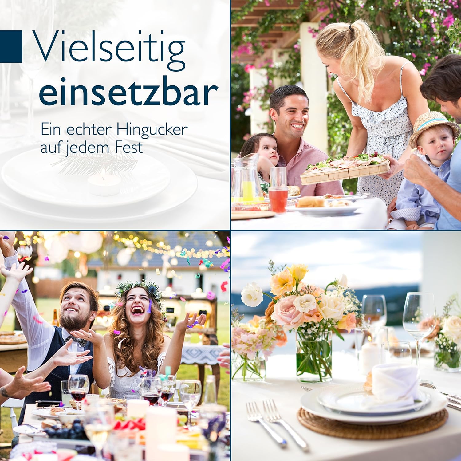 Beautissu 3tlg. Hussen für Bierzeltgarnitur 200x50/70 cm – Biertischhu