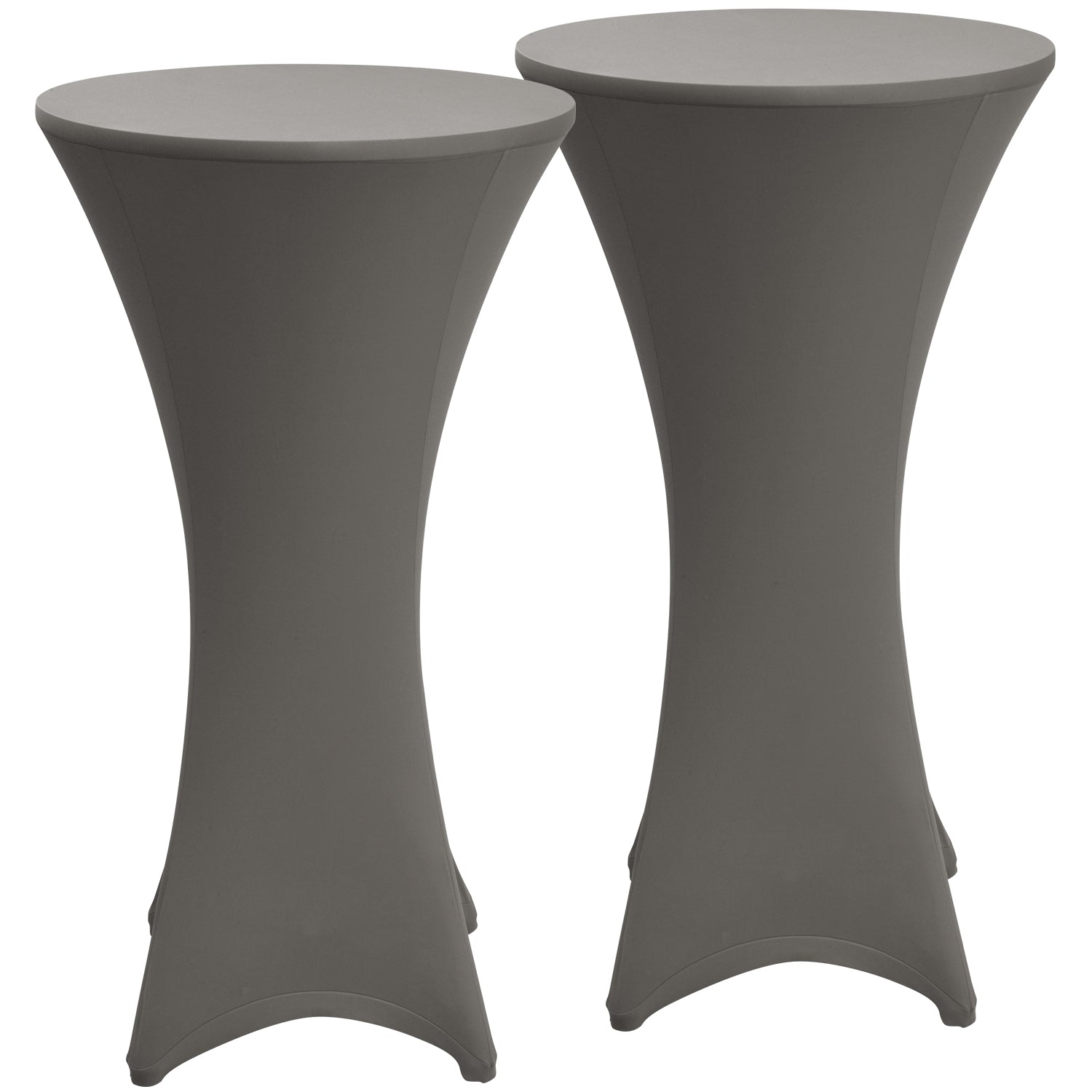 Beautissu Stehtischhusse Stella Stretch für Ø 60-80 cm Tische, faltenarm und rutschfest