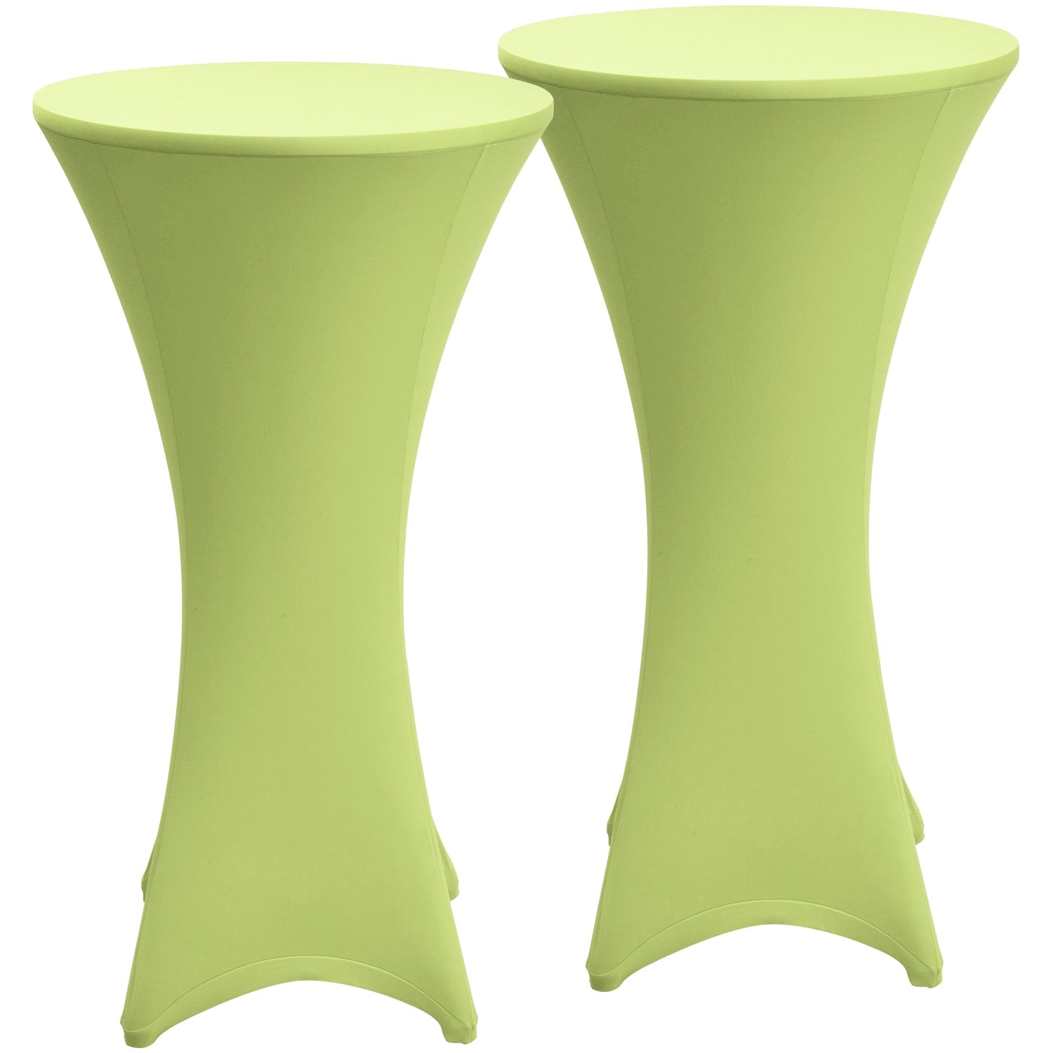 Beautissu Stehtischhusse Stella in Weiß mit elastischem Stretch für Ø 60-80 cm Tisch, faltenfrei und rutschfest