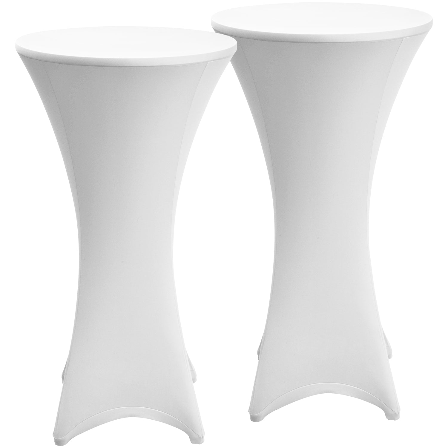 Elegante Stehtischhusse Stella aus Stretchgewebe mit rutschfesten Fußtaschen für Ø 60-80 cm Tische