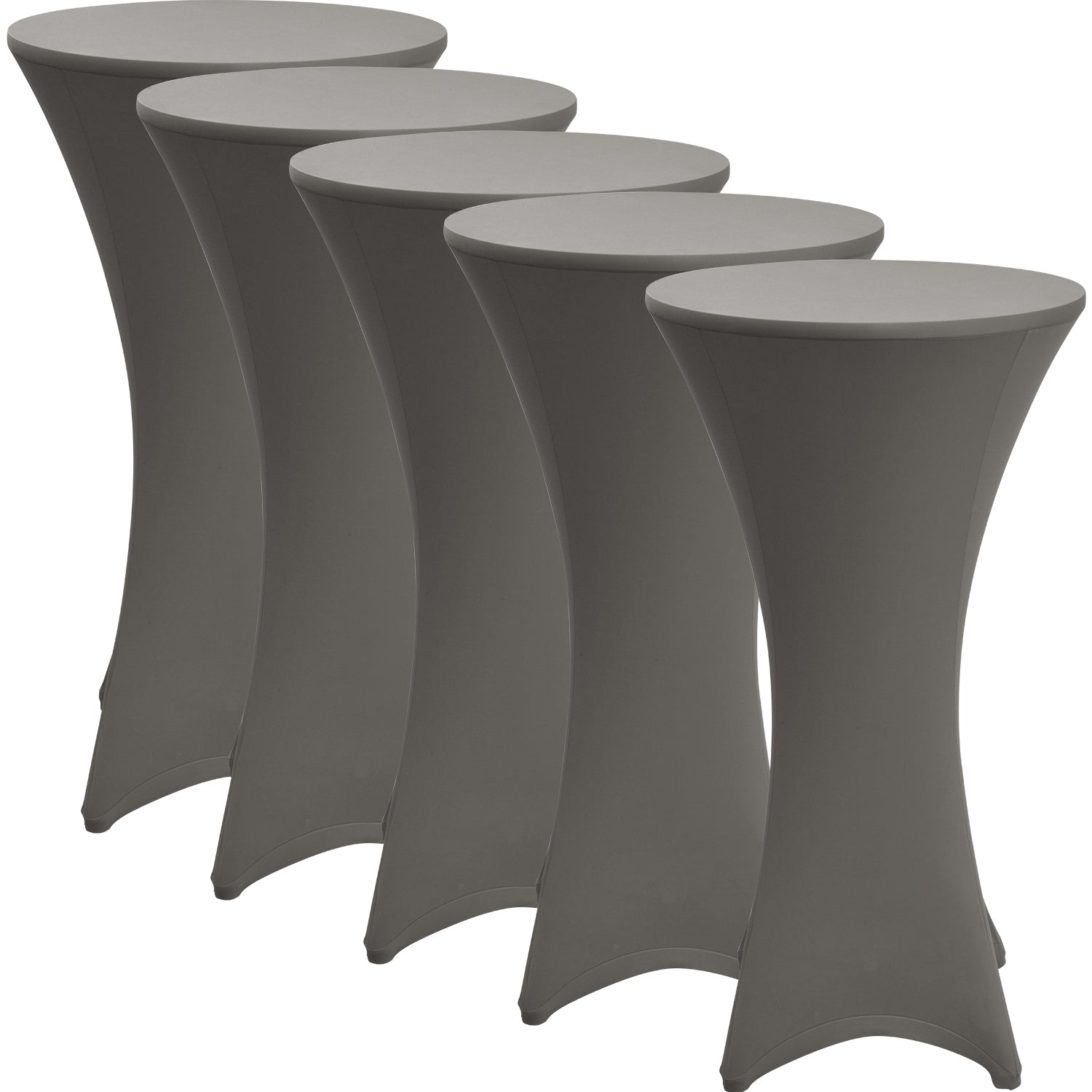 Stretch Stehtischhusse Stella in Weiß mit sicherem Halt und faltenfreier Passform für Ø 60-80 cm Tische