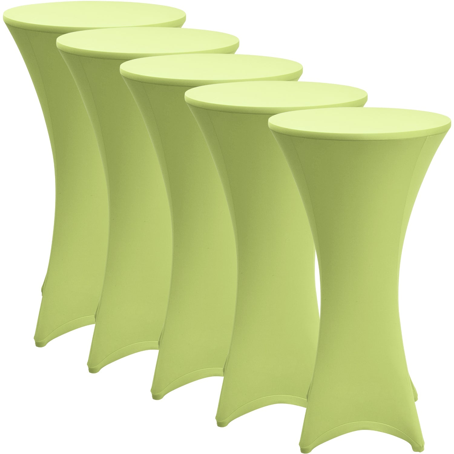 Stretch Stehtischhusse Stella in Weiß für Stehtische Ø 60-80 cm, knitterarm und rutschfest