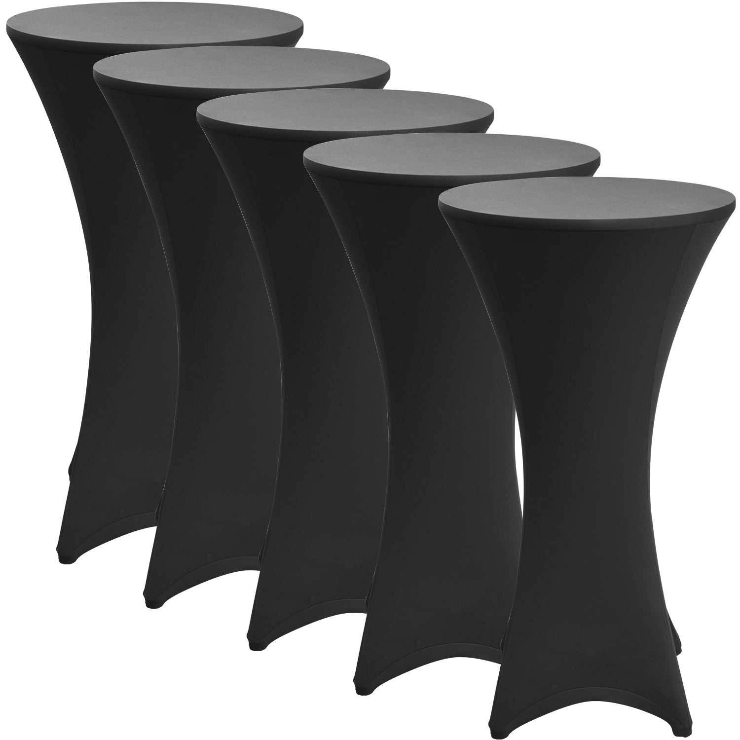 Beautissu Stehtischhusse Stella aus elastischem Stretch-Gewebe für Ø 60-80 cm Tische, faltenfrei und rutschfest