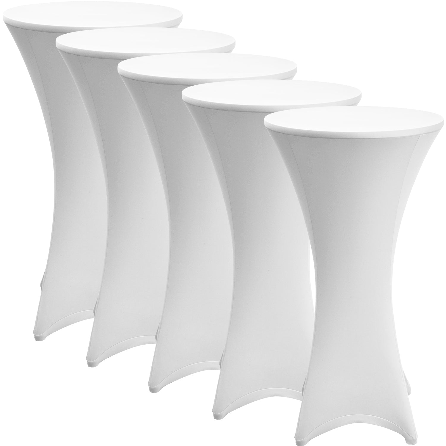 Elegante Stehtischhusse Stella aus Stretchgewebe für rutschfesten Halt und faltenarme Optik bei Stehtischen