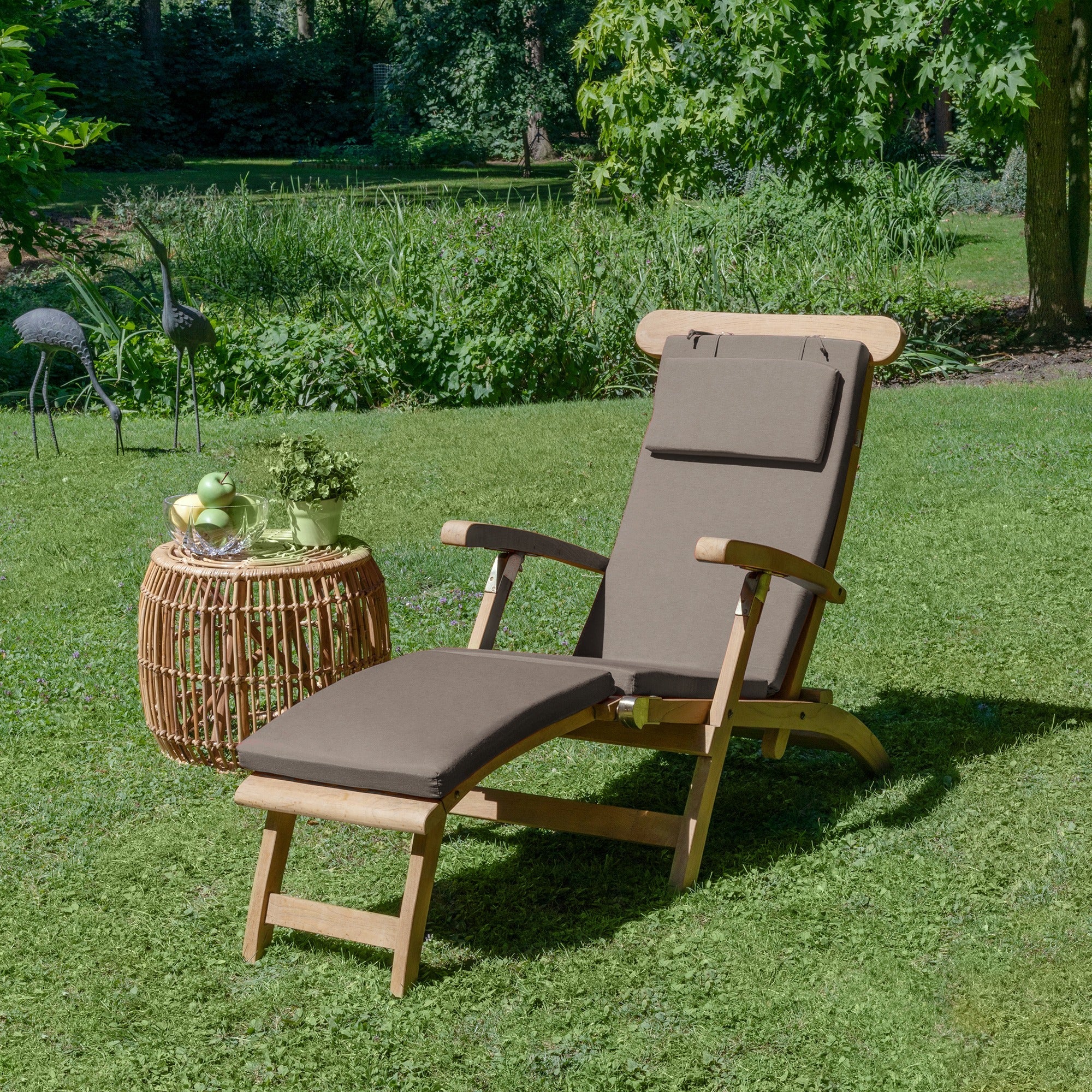 Comfortable Beautissu Deckchair Auflage mit 5 cm Polsterung und UV-beständigem Polyesterbezug