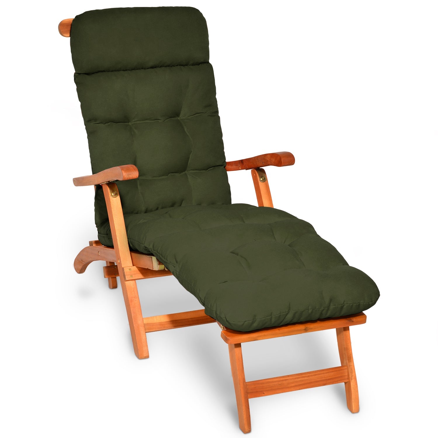 Beautissu Deckchair Auflage 8 cm Polsterung lichtbeständig Outdoor Polyester