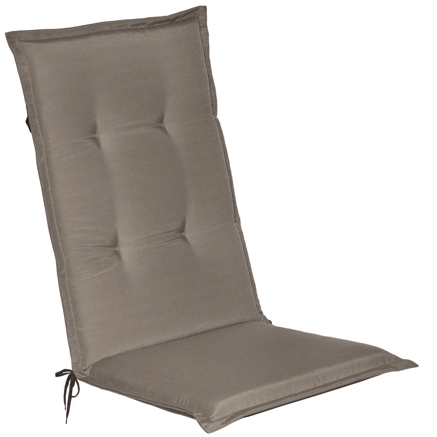 Bequeme Beautissu Hochlehner Auflage 120x50x6 cm mit weicher Polsterung und UV-beständigem Polyesterbezug für Gartenstühle