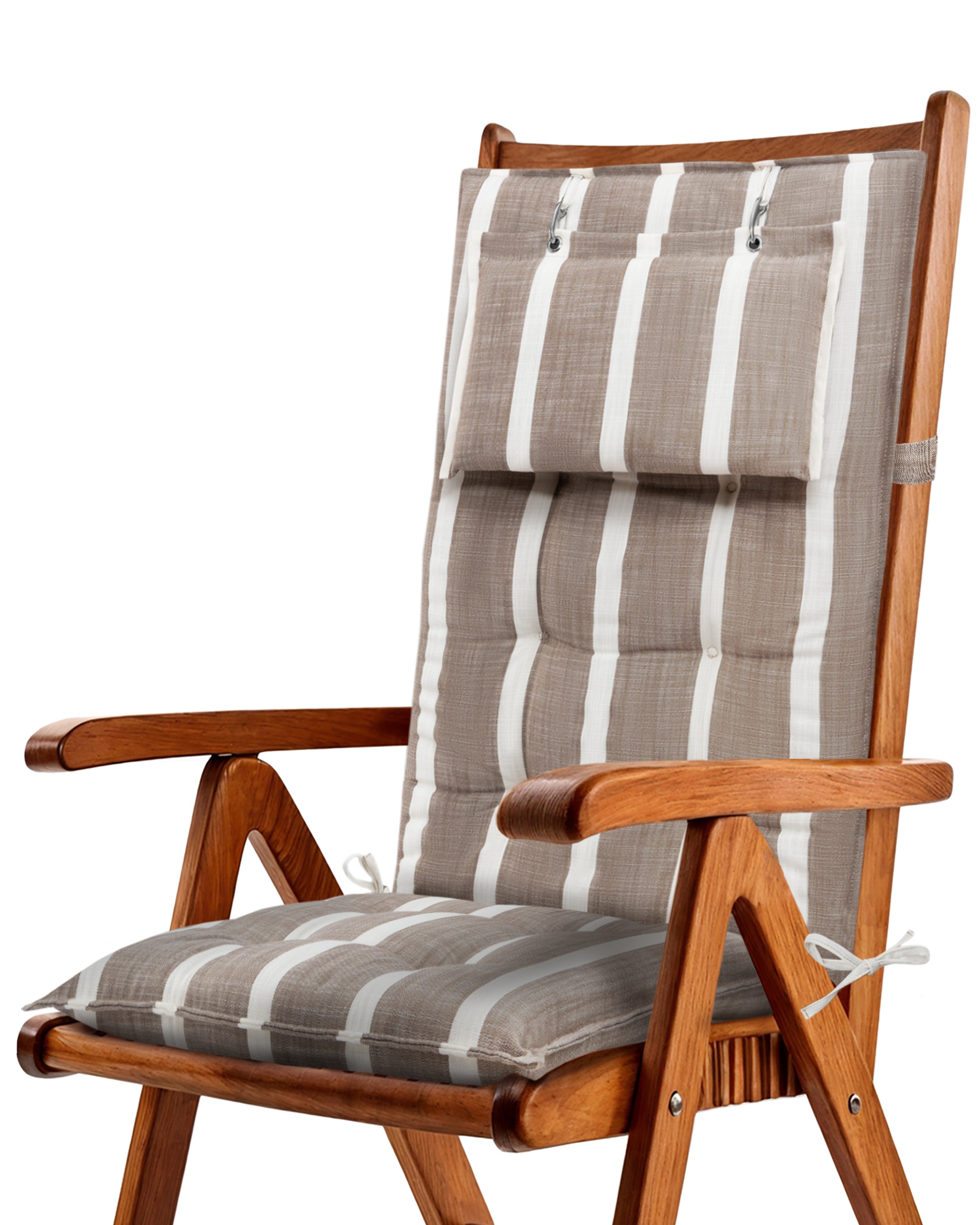 Beautissu Hochlehner Stuhlauflage 120x50x8 cm  – Gartenstuhl Sitzkisse