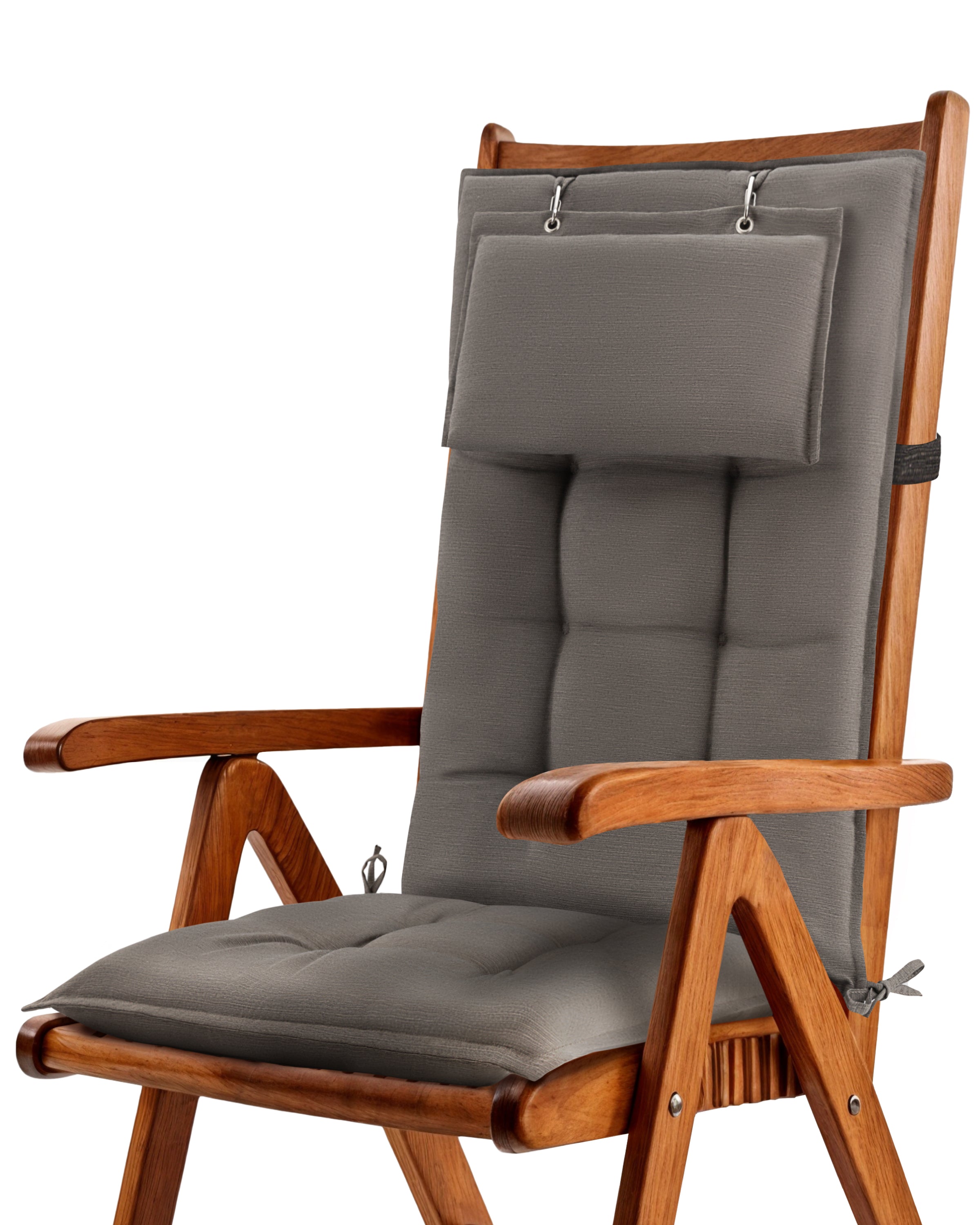 Beautissu Hochlehner Stuhlauflage 120x50x8 cm  – Gartenstuhl Sitzkisse