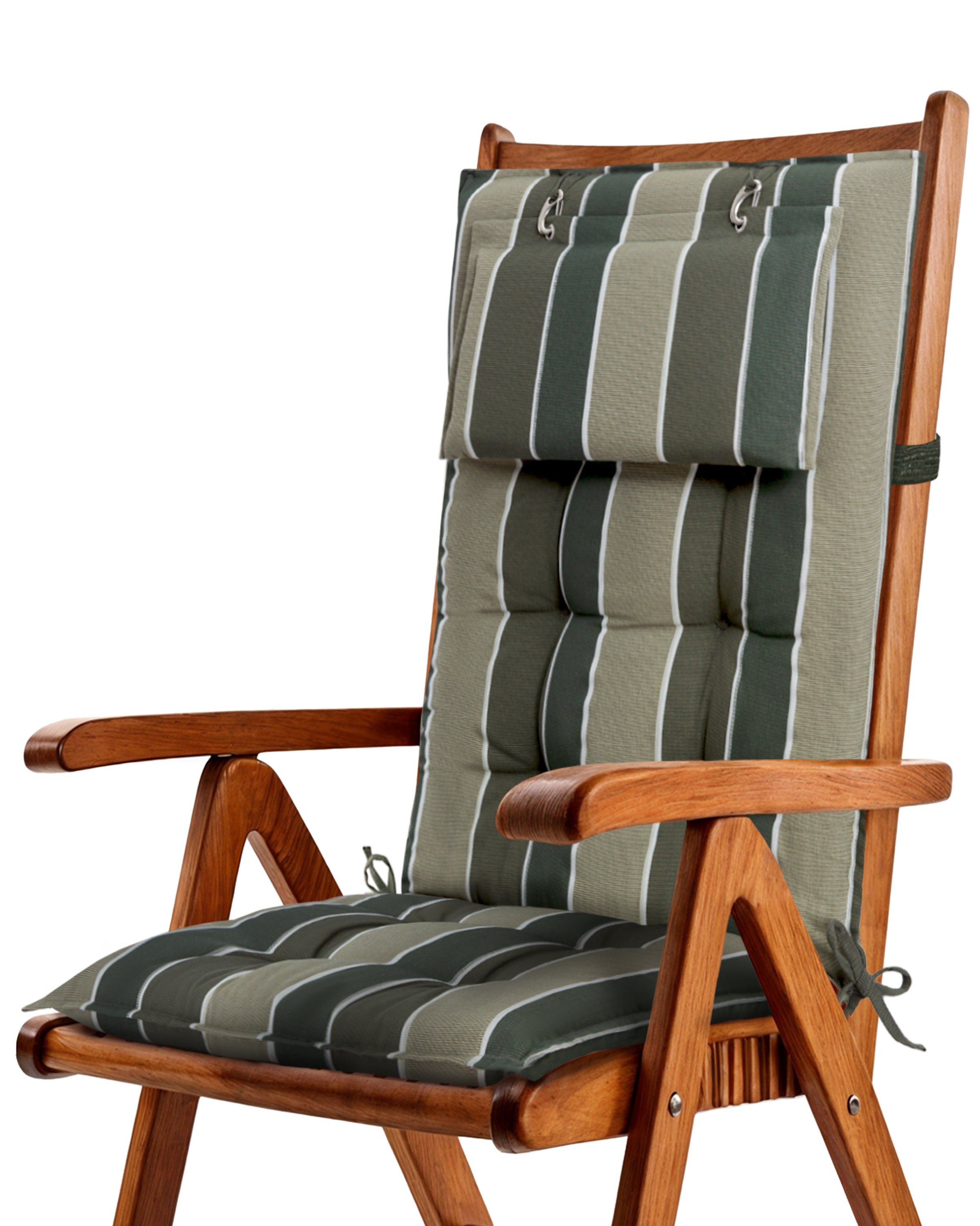 Beautissu Hochlehner Stuhlauflage 120x50x8 cm  – Gartenstuhl Sitzkisse