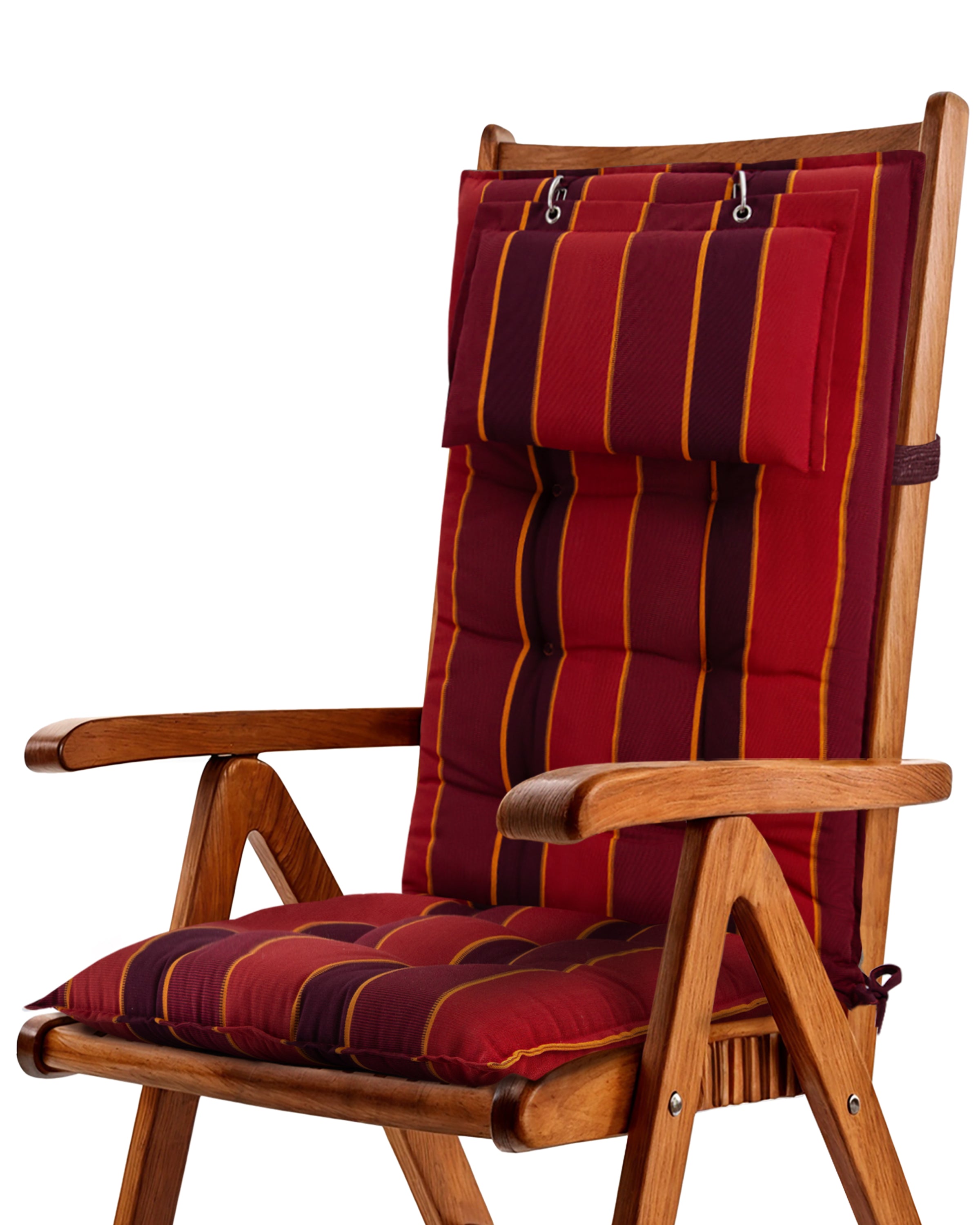 Beautissu Hochlehner Stuhlauflage 120x50x8 cm  – Gartenstuhl Sitzkisse