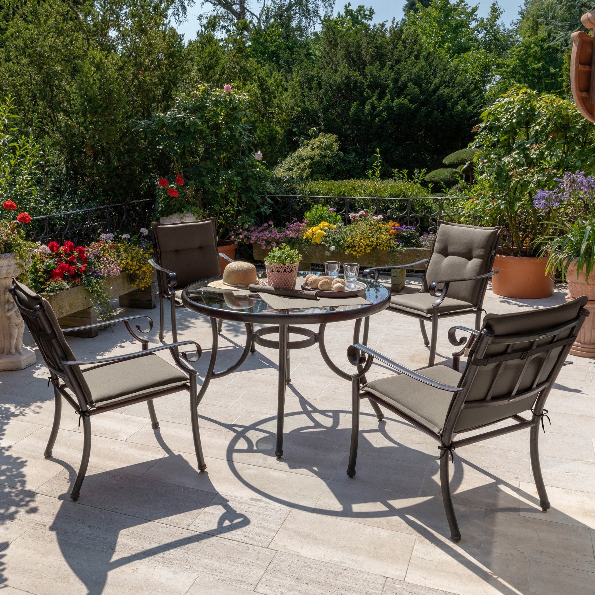 Beautissu Niederlehner Auflage Loft NL 6 cm dicke Gartenstuhlauflage mit robustem Polyesterbezug und UV-Schutz