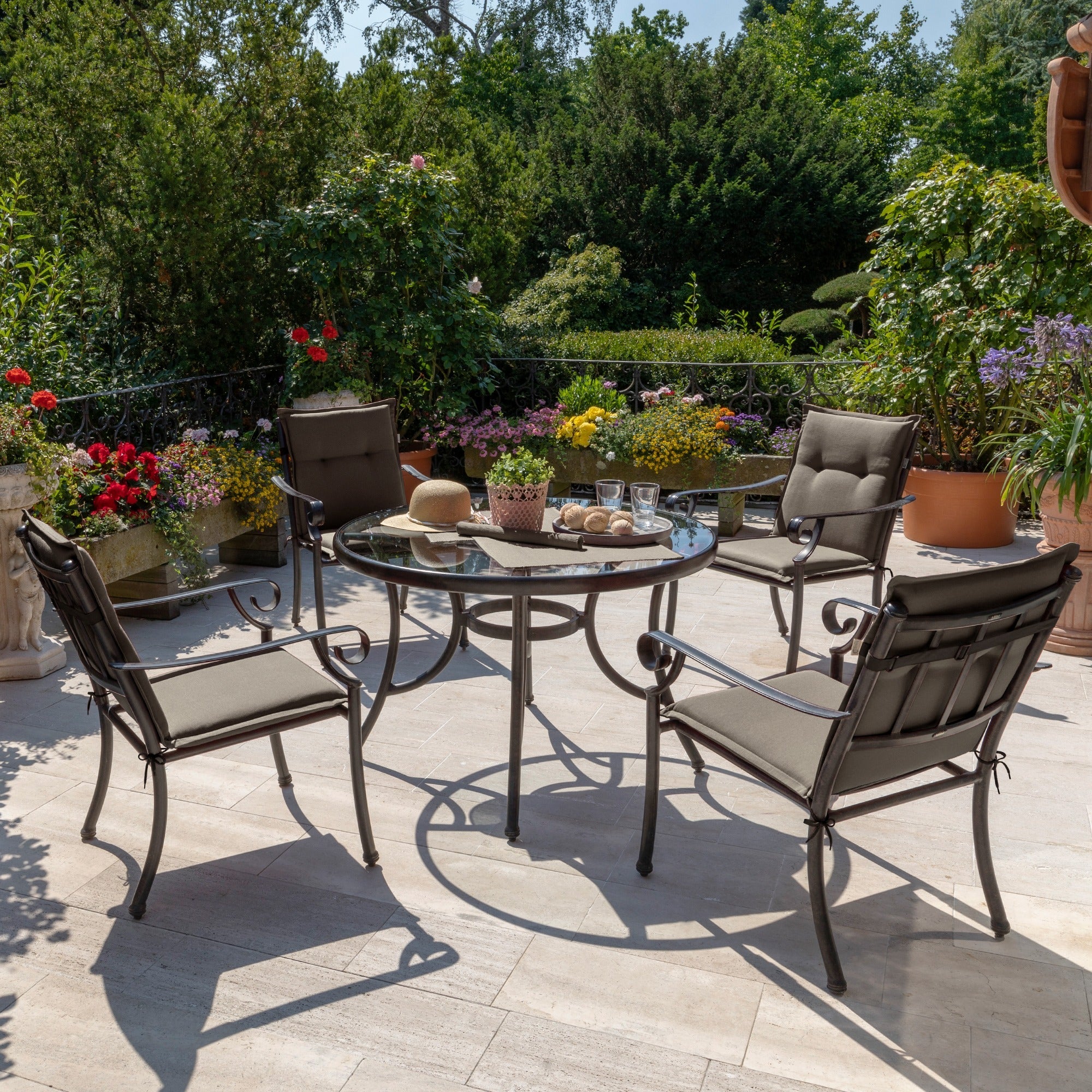 Beautissu Niederlehner Auflage Loft NL 6 cm dicke Gartenstuhlauflage mit robustem Polyesterbezug und UV-Schutz
