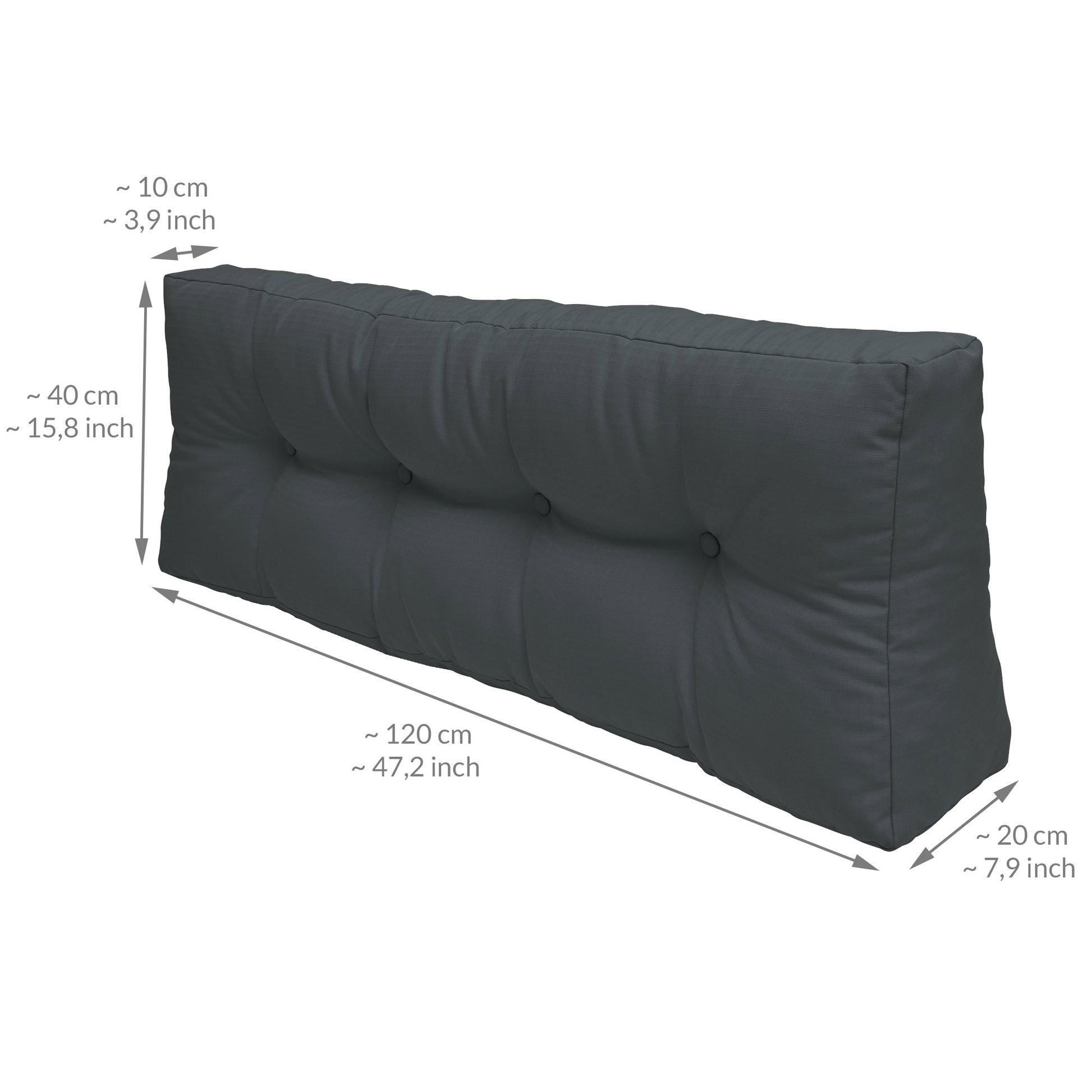 Beautissu Outdoor Palettenkissen Rücken-, Sitz- & Seitenkissen für Eur