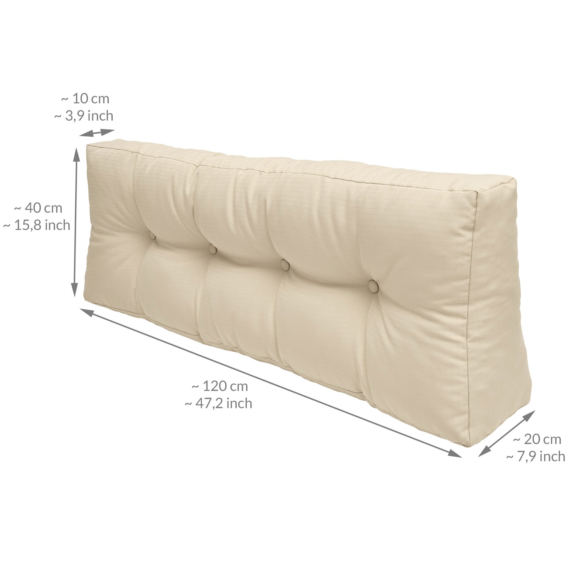 Beautissu Outdoor Palettenkissen Rücken-, Sitz- & Seitenkissen für Eur