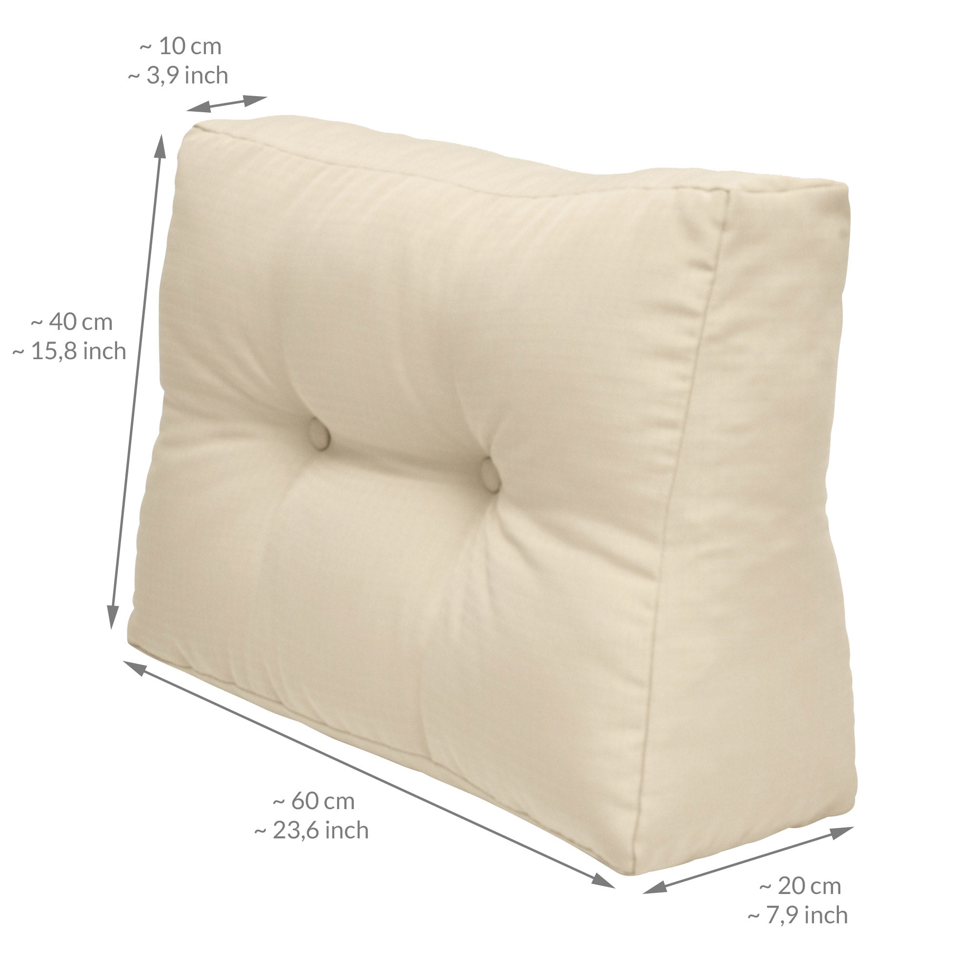 Beautissu Outdoor Palettenkissen Rücken-, Sitz- & Seitenkissen für Eur