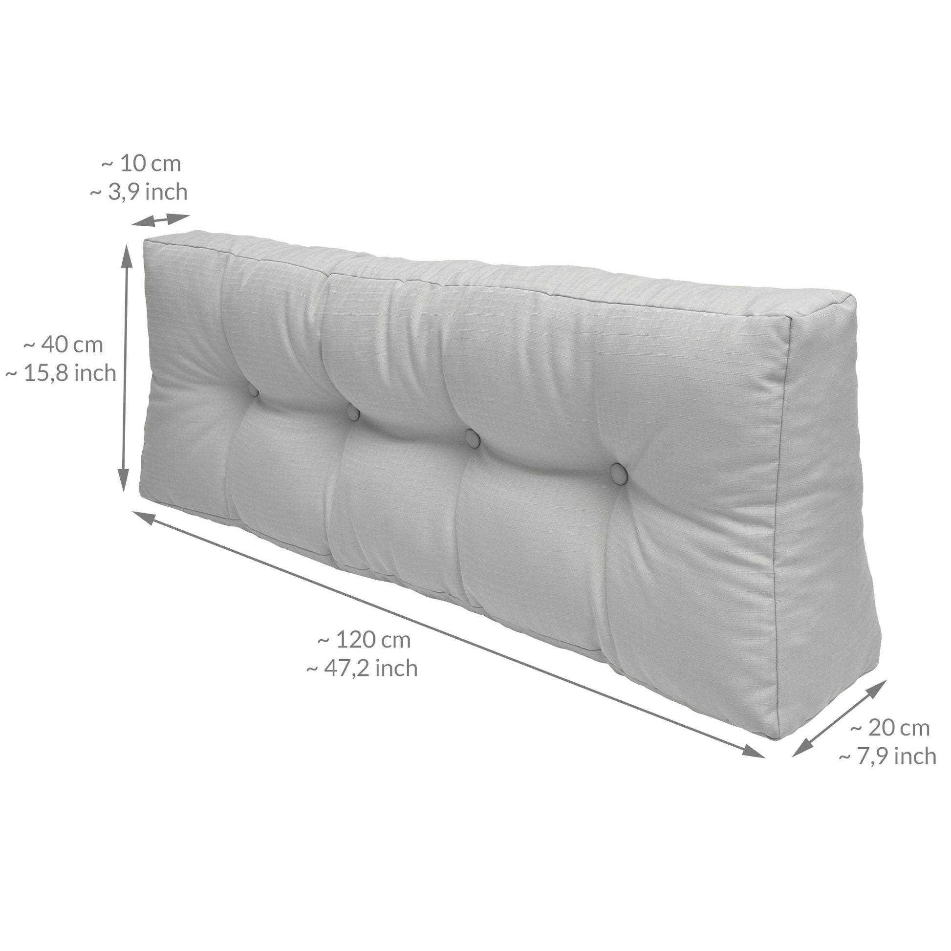 Beautissu Outdoor Palettenkissen Rücken-, Sitz- & Seitenkissen für Eur