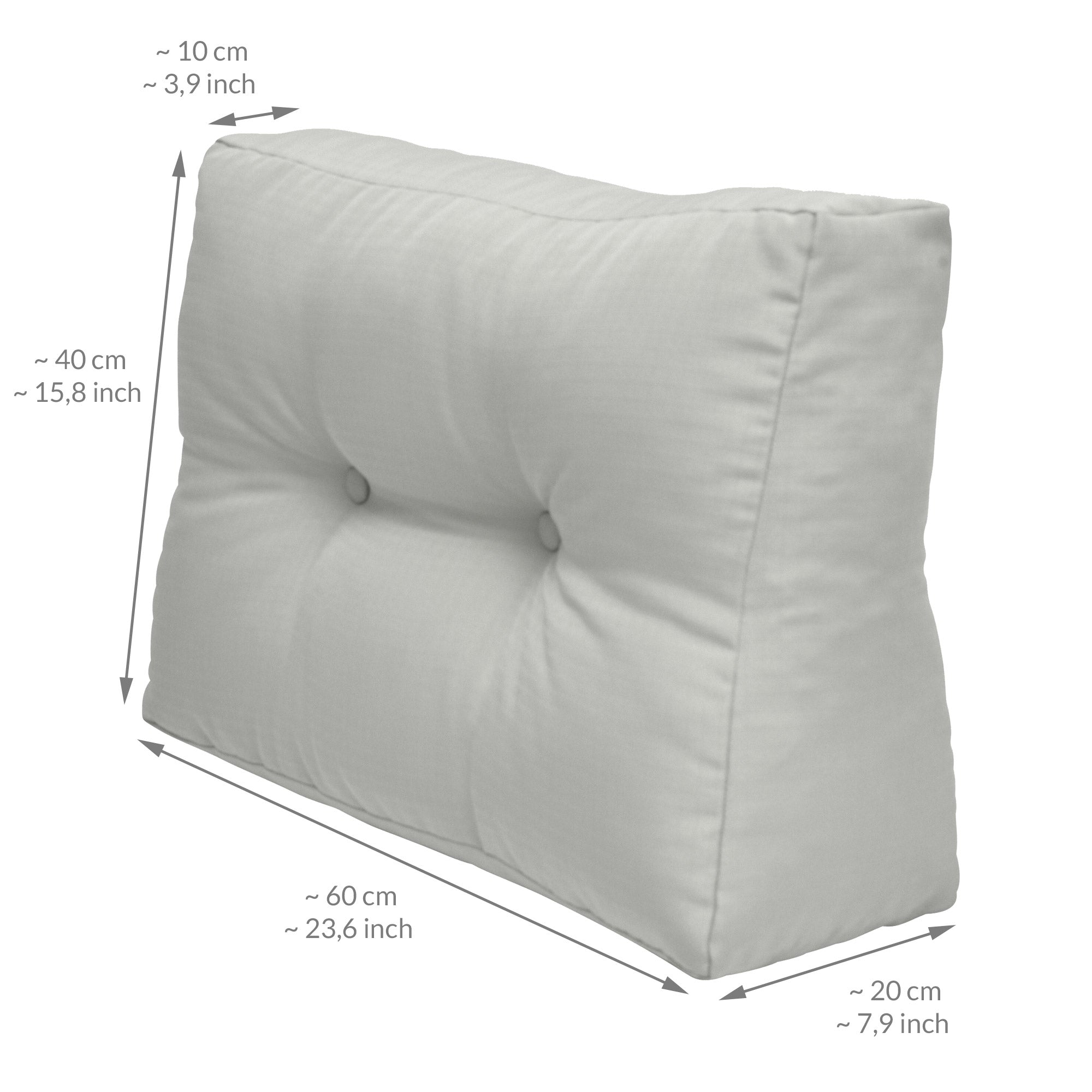 Beautissu Outdoor Palettenkissen Rücken-, Sitz- & Seitenkissen für Eur