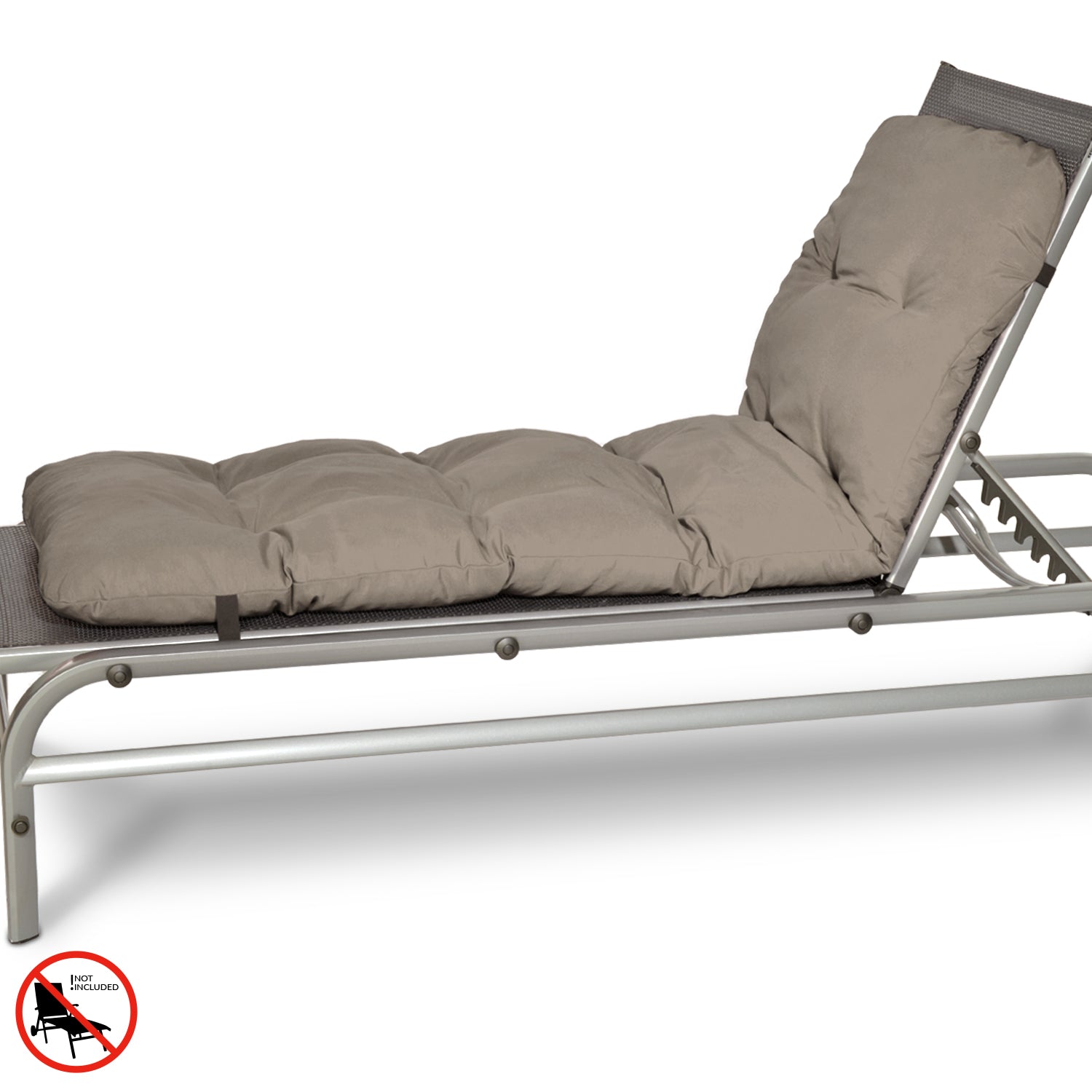 Beautissu Gartenliegenauflage 190x60x8 cm mit UV-beständigem Polyesterbezug und 8 cm Polsterung für Rollliegen und Gartenliegen