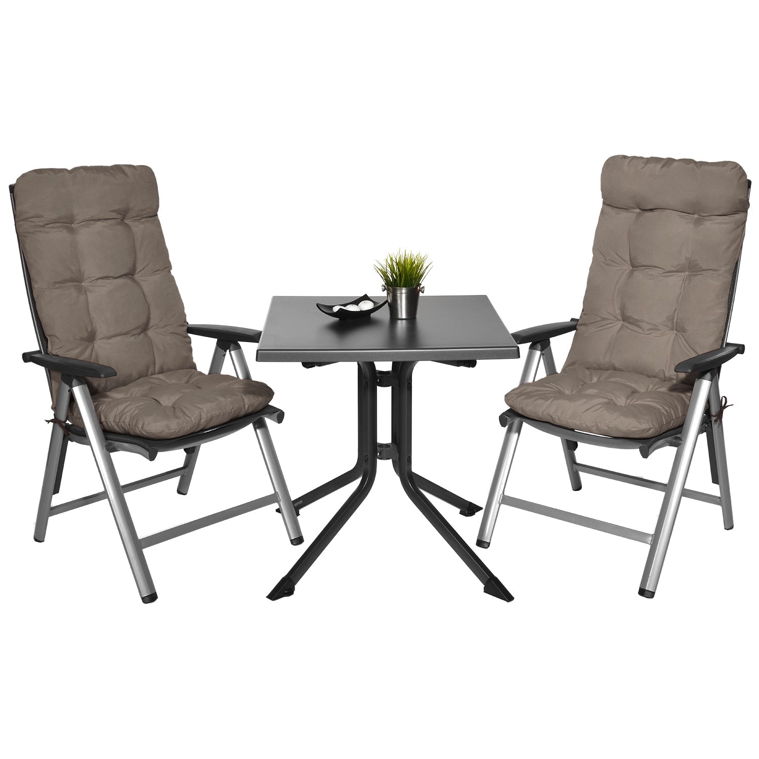 Beautissu Hochlehner Auflage 120x50x8 cm mit dickem Polster für Gartenstühle, UV-beständig und OEKO-TEX zertifiziert.