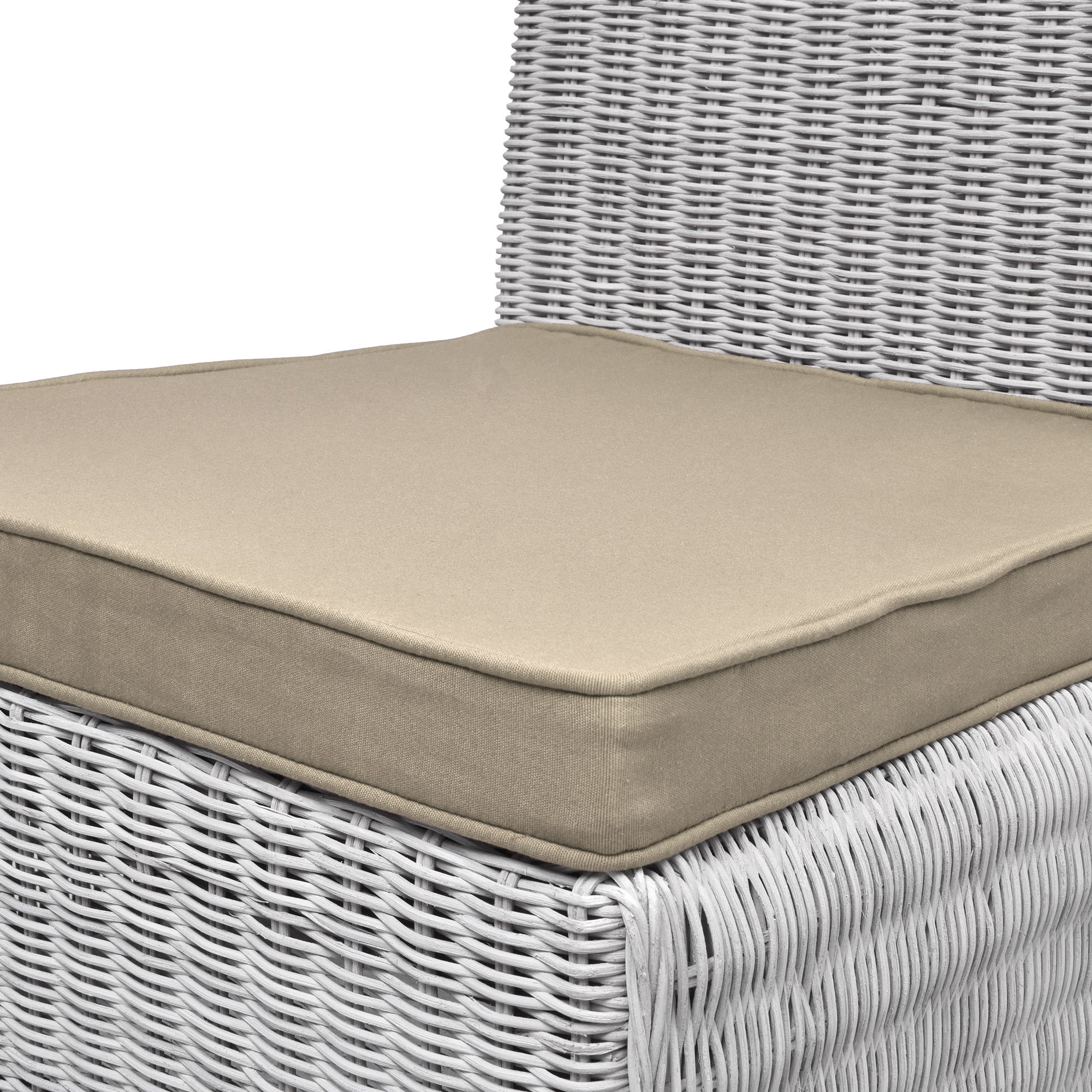 Beautissu Sitzkissen mit Bändern & Reißverschluss 45×40 cm – Stuhlkiss