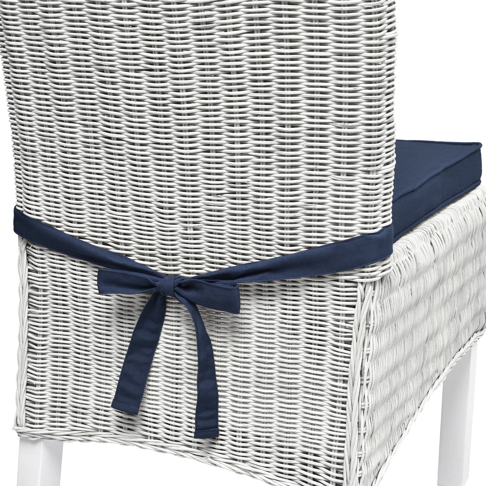 Beautissu Sitzkissen mit Bändern & Reißverschluss 45×40 cm – Stuhlkiss