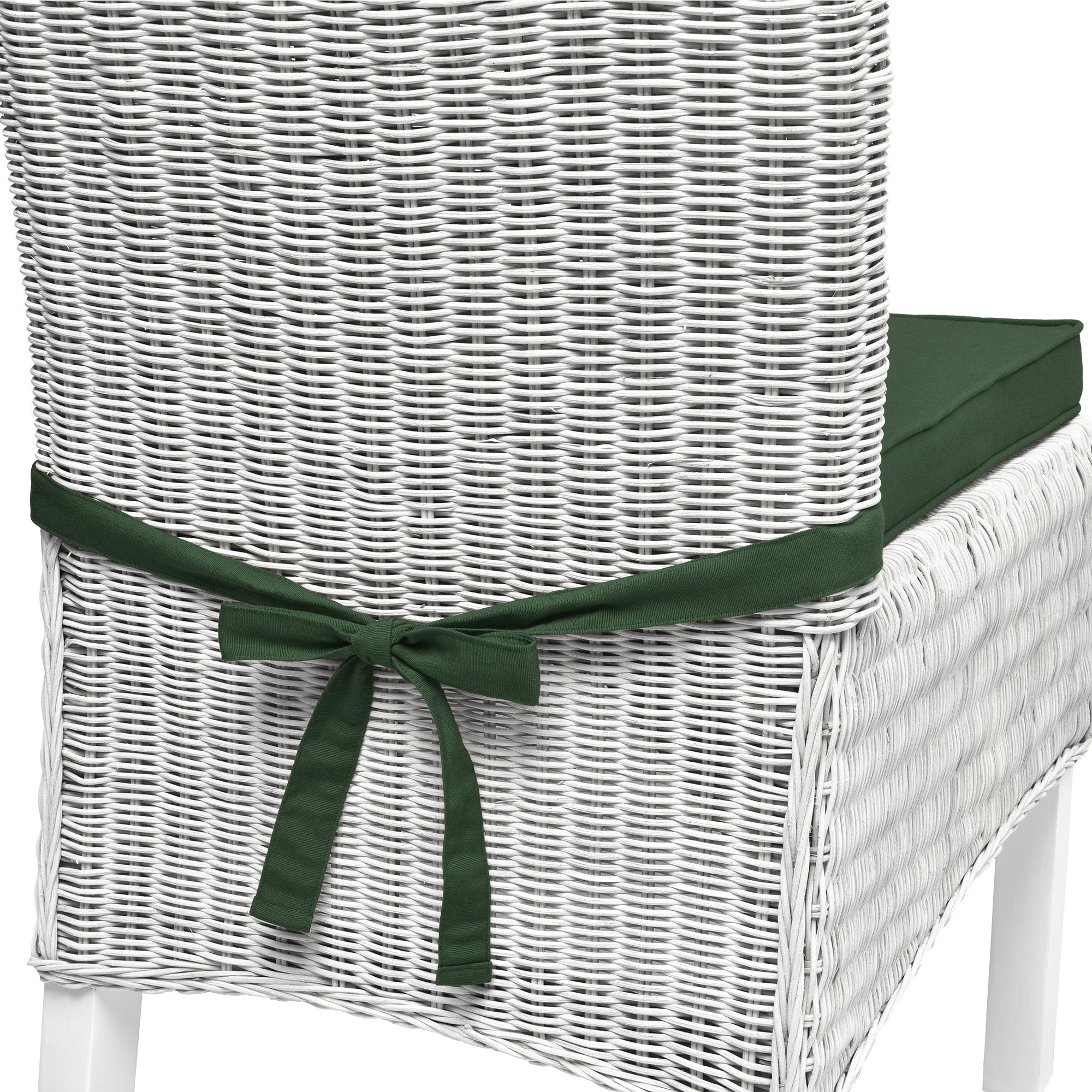 Beautissu Sitzkissen mit Bändern & Reißverschluss 45×40 cm – Stuhlkiss