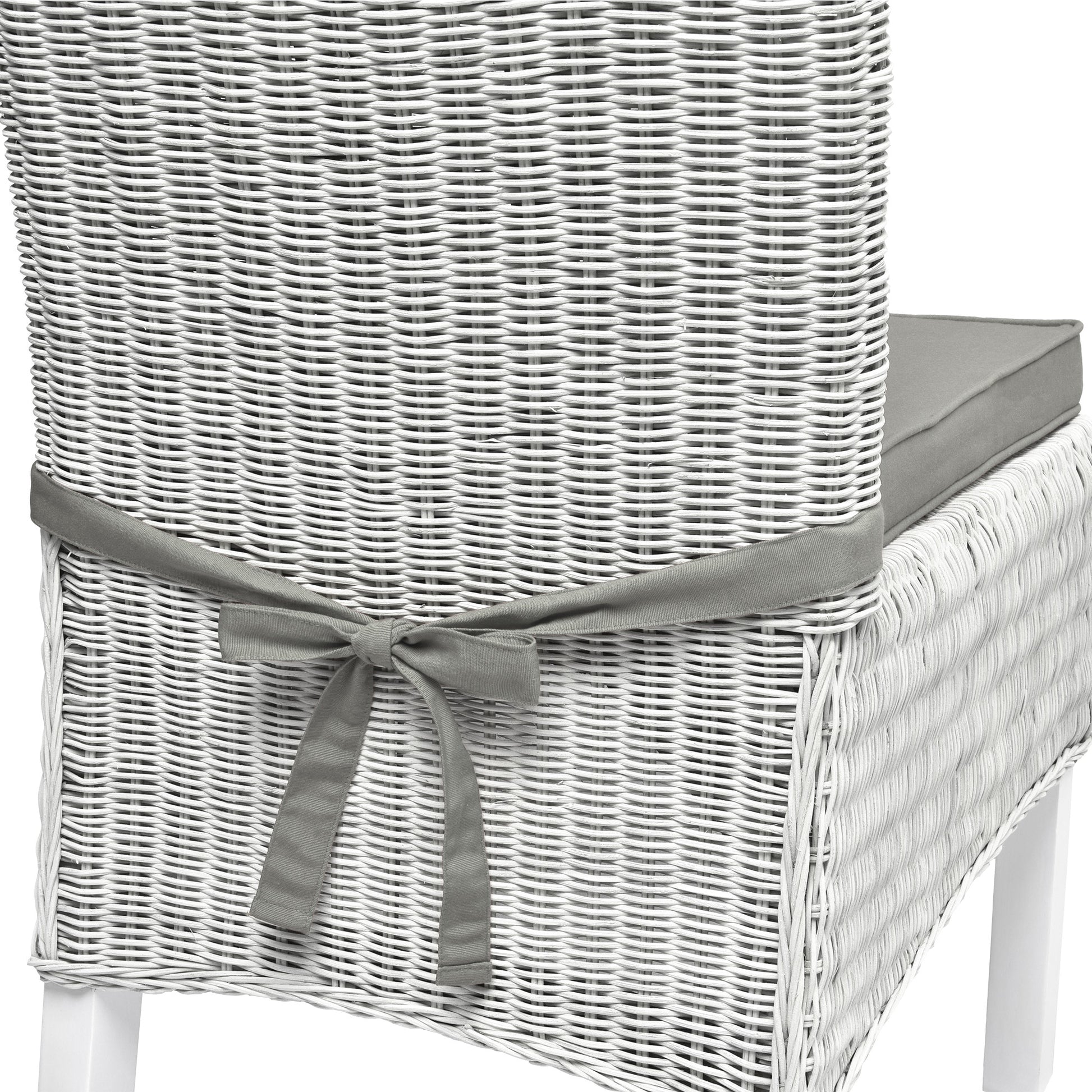 Beautissu Sitzkissen mit Bändern & Reißverschluss 45×40 cm – Stuhlkiss