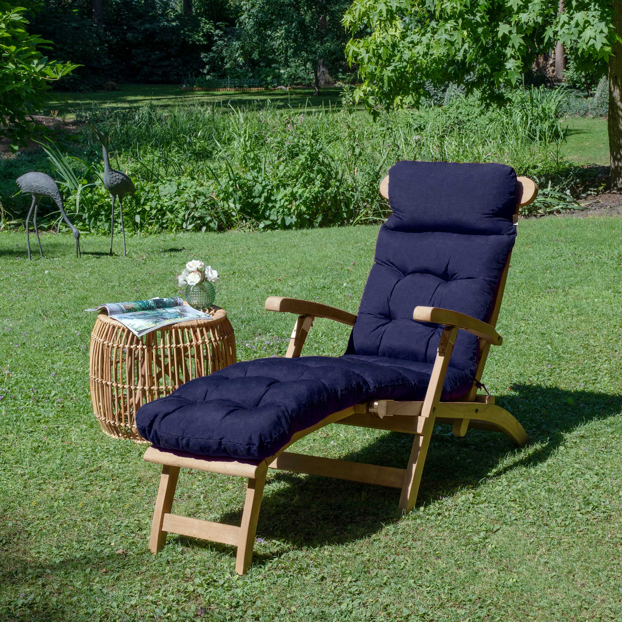 Beautissu Outdoor Sonnenliegen Liegenauflage 175×45x8 cm – Deckchair A