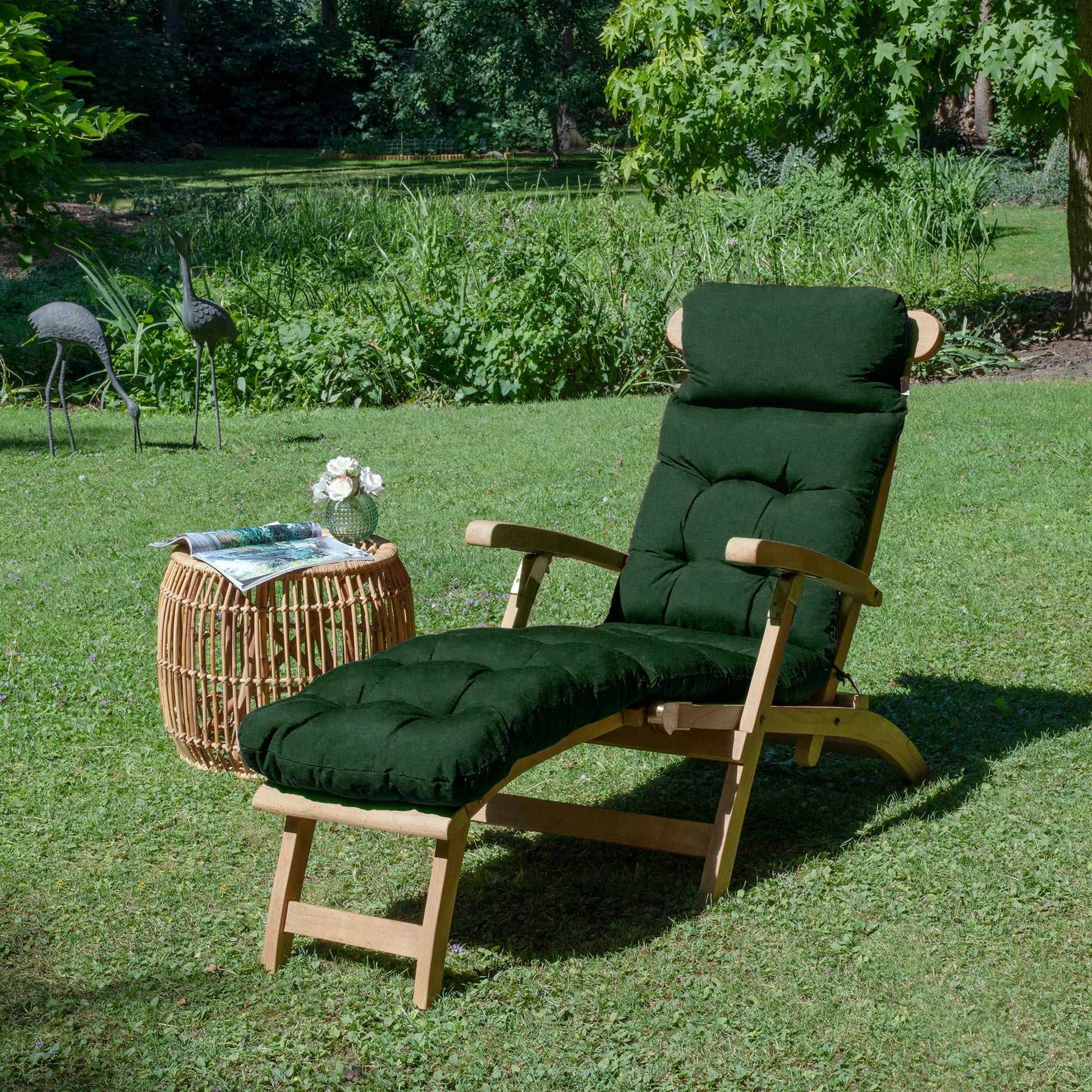 Beautissu Outdoor Sonnenliegen Liegenauflage 175×45x8 cm – Deckchair A