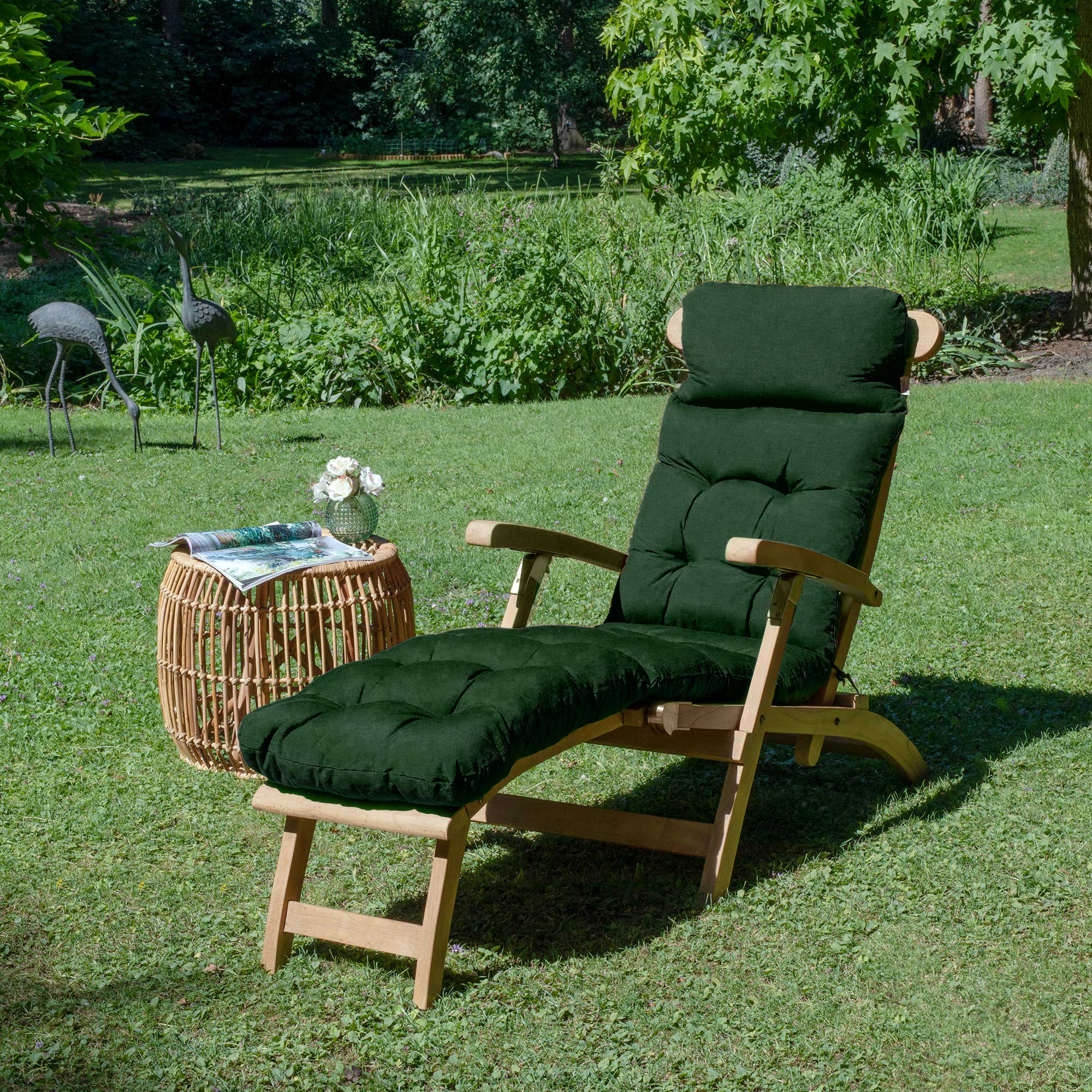 Beautissu Outdoor Sonnenliegen Liegenauflage 175×45x8 cm – Deckchair A