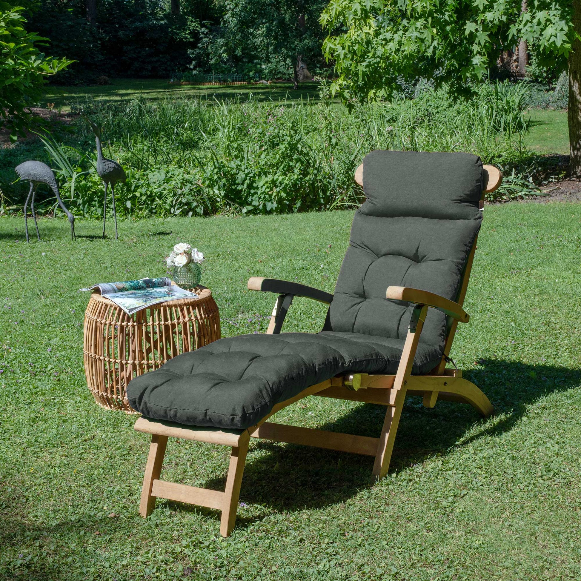 Beautissu Outdoor Sonnenliegen Liegenauflage 175×45x8 cm – Deckchair A