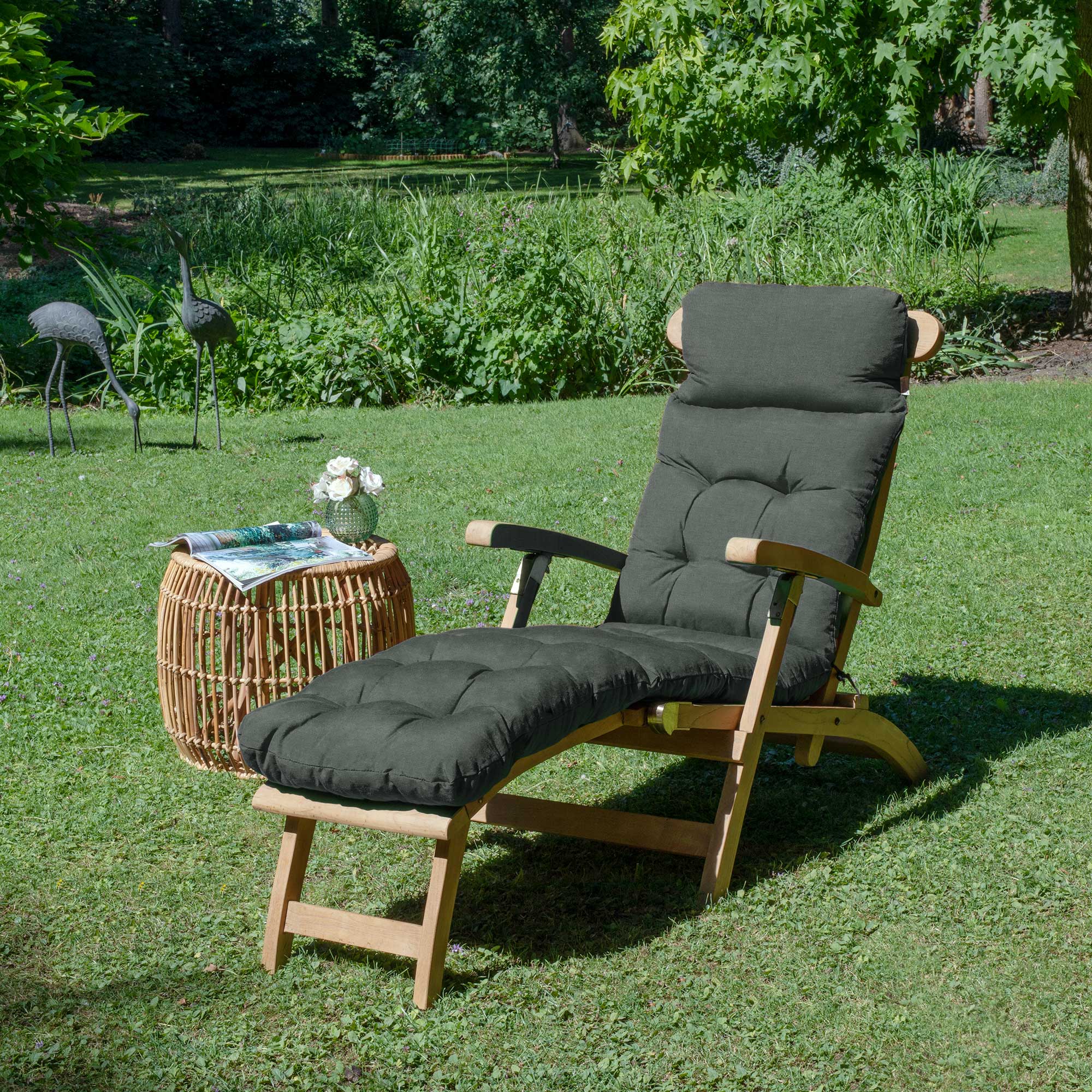 Beautissu Outdoor Sonnenliegen Liegenauflage 175×45x8 cm – Deckchair A