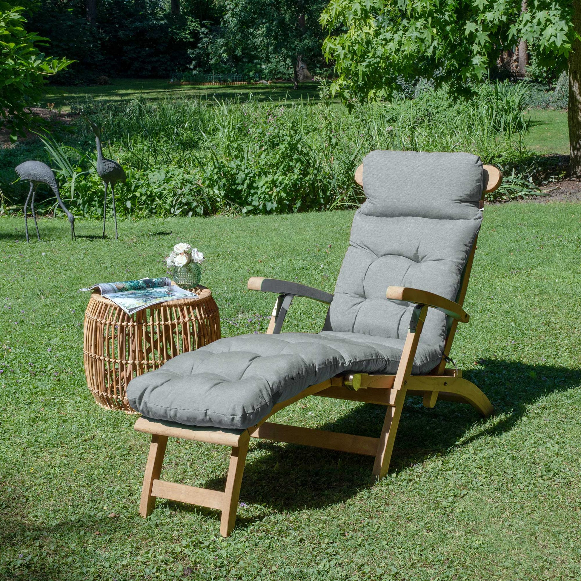 Beautissu Outdoor Sonnenliegen Liegenauflage 175×45x8 cm – Deckchair A