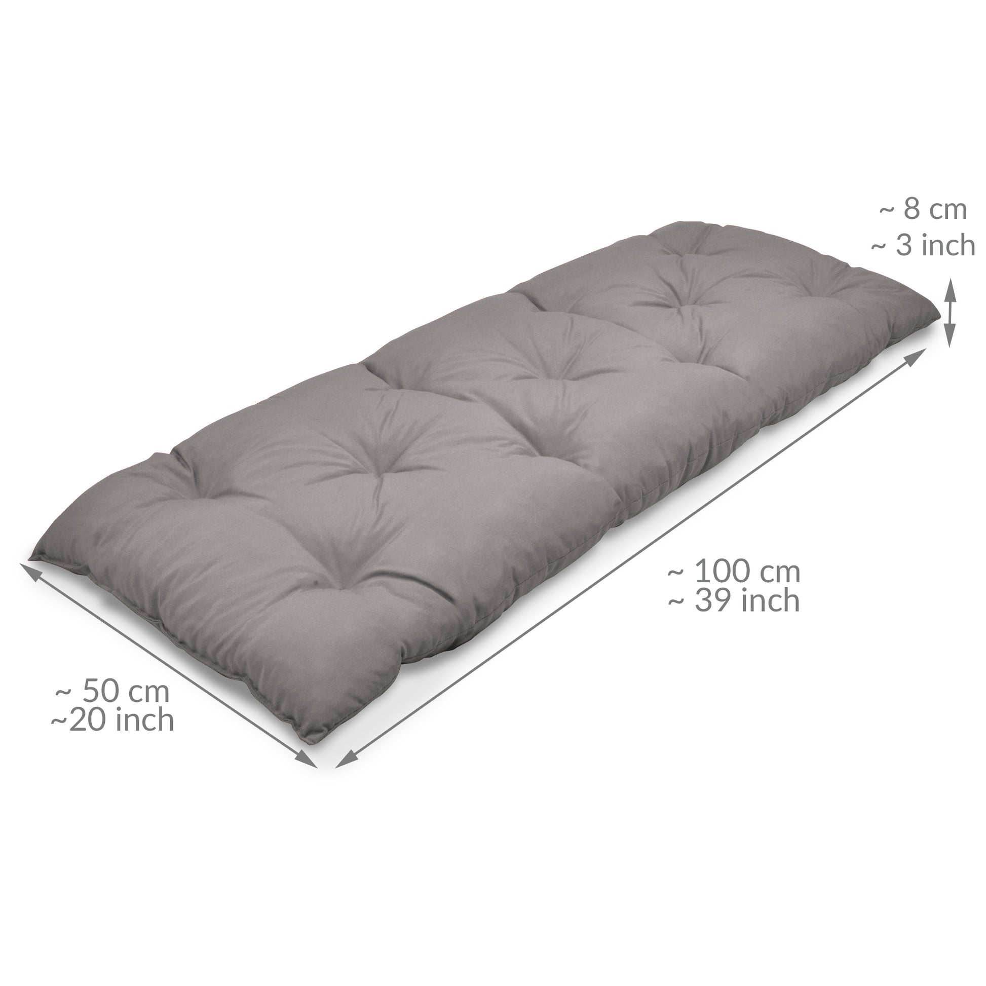 Beautissu Outdoor Gartenbank Sitzkissen 8 cm dick – Bankauflage Flair 