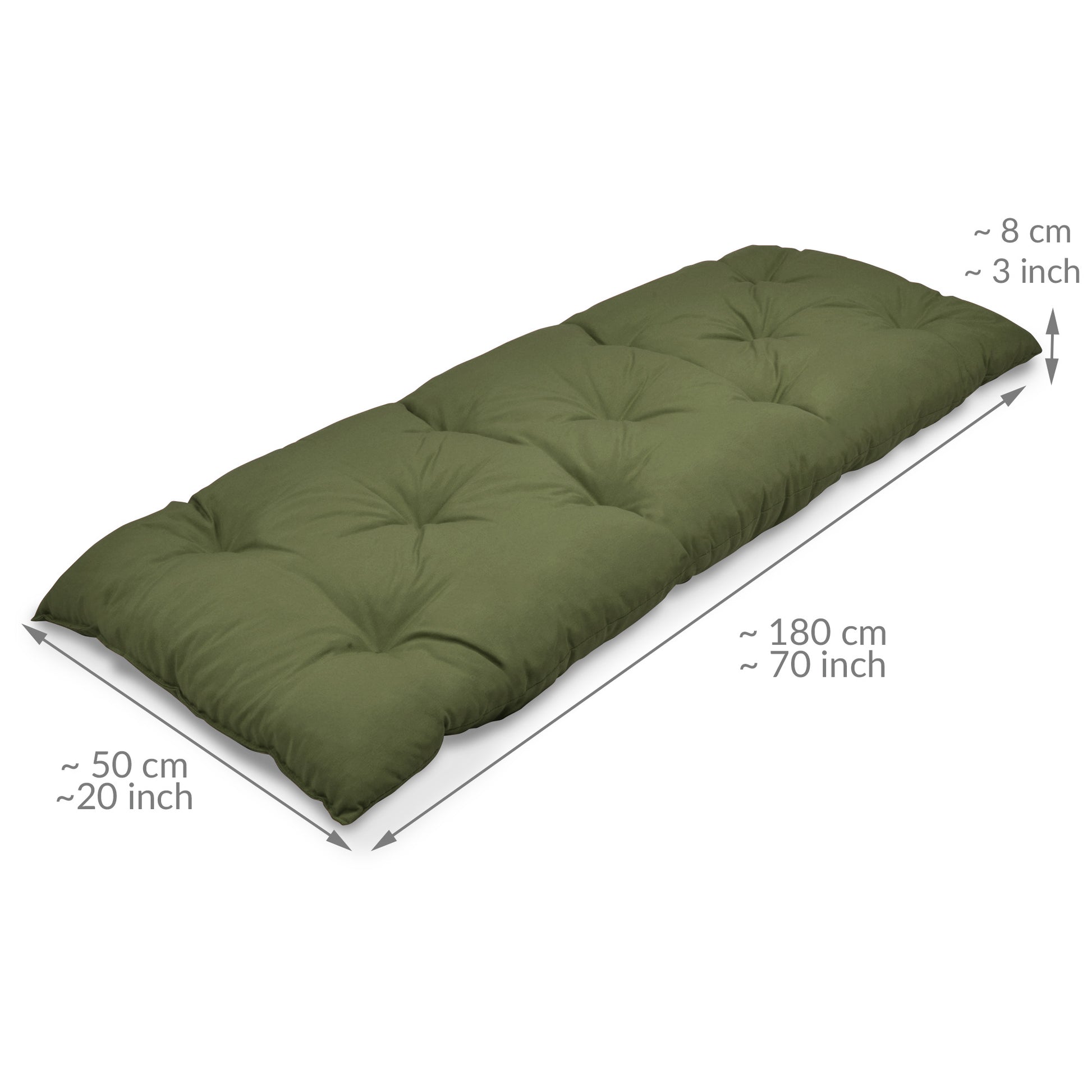 Beautissu Outdoor Gartenbank Sitzkissen 8 cm dick – Bankauflage Flair 